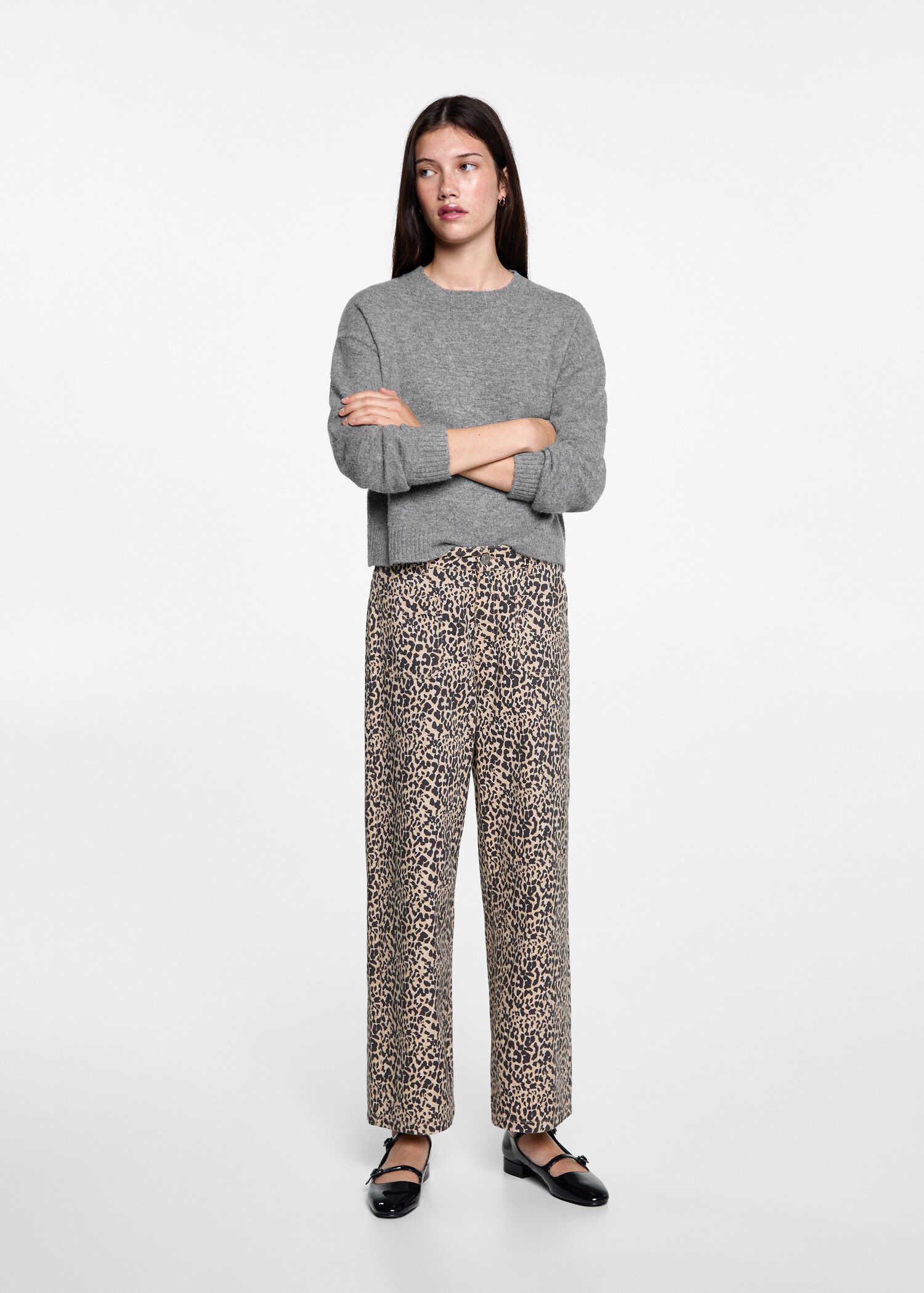 Leopard straight pants - General plane