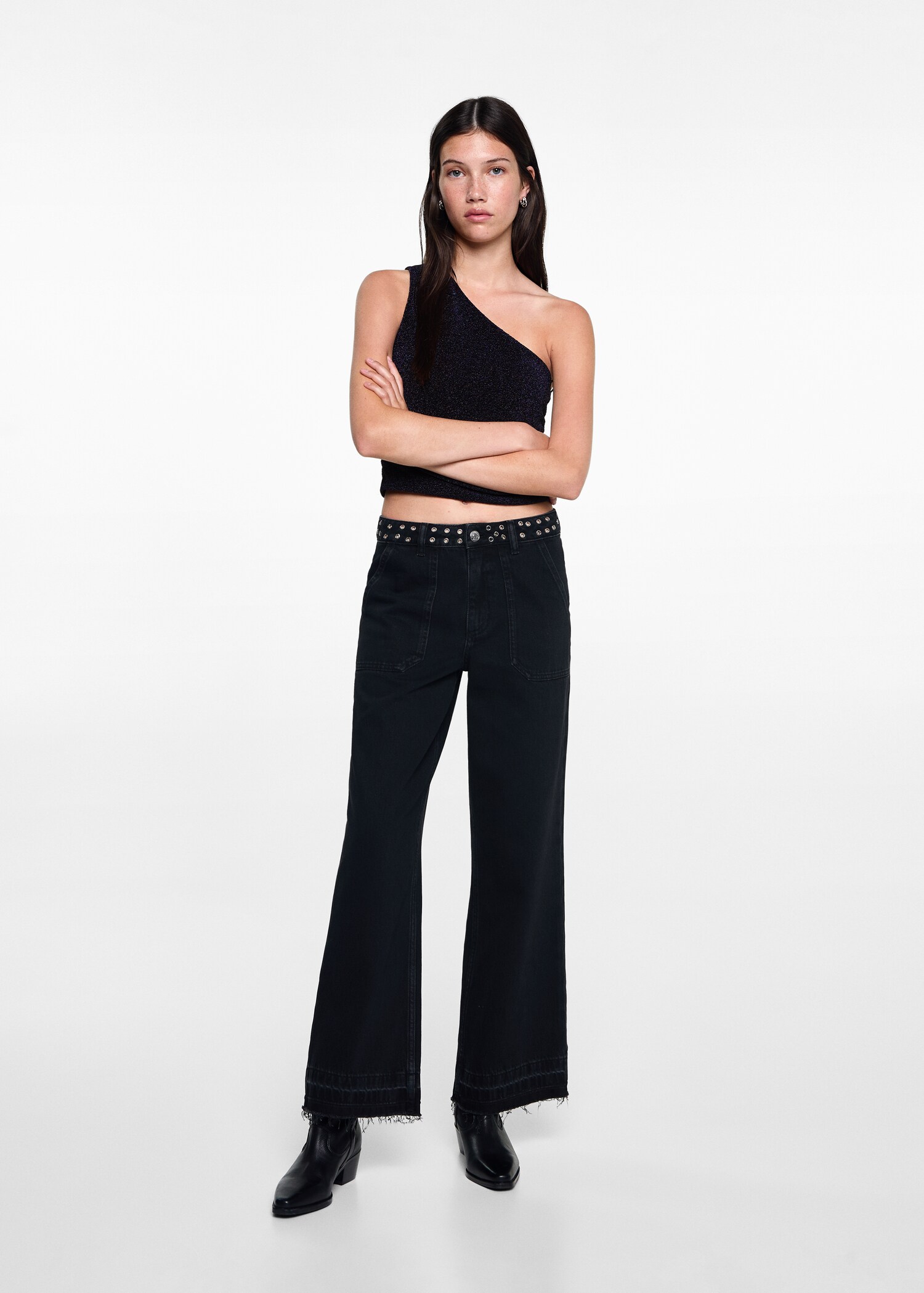 Asymmetrical lurex top - General plane