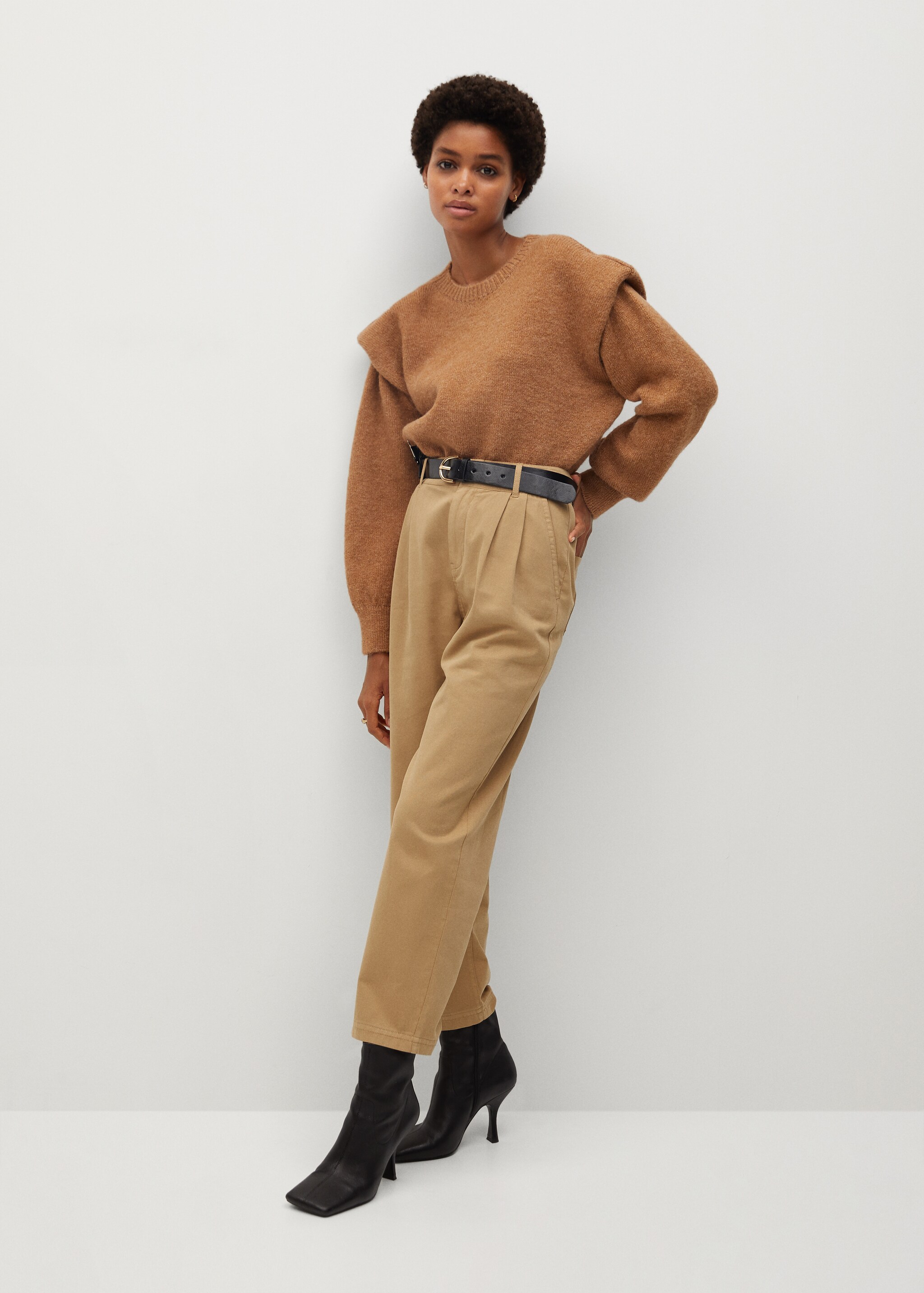 Pantalón pinzas algodón - Plano general