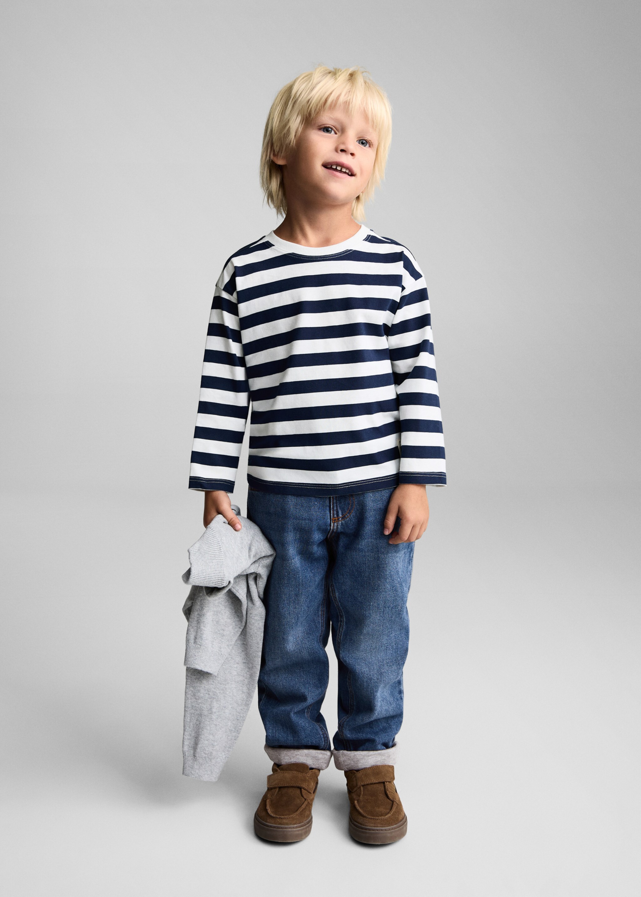 Striped long sleeves t-shirt - General plane, Dark Navy. Ref: 77037672-00.