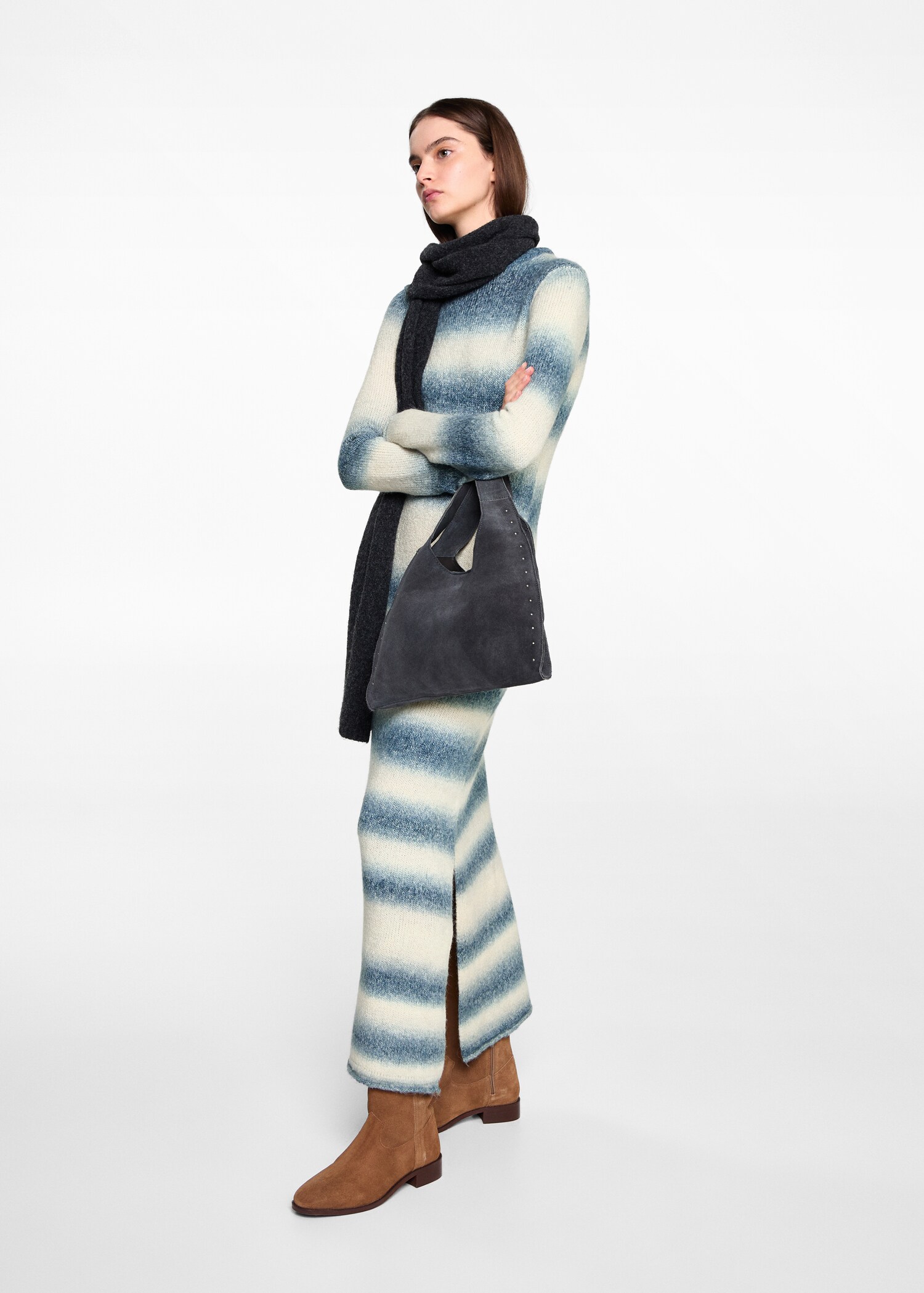 Striped sweater dress - General plane