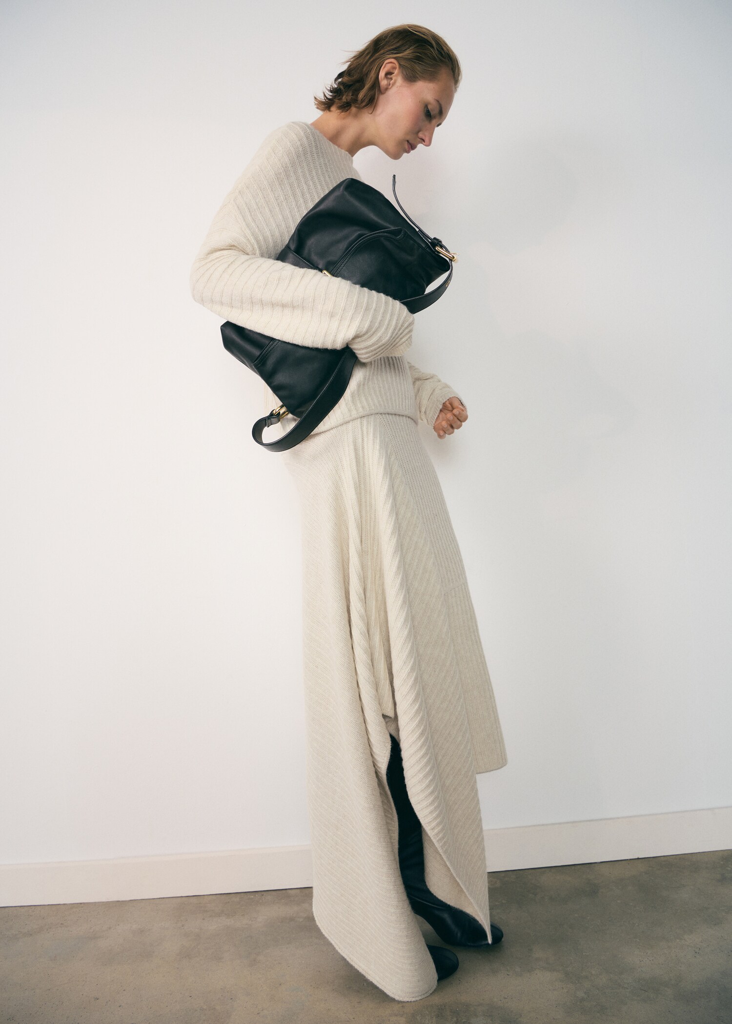 Asymmetrischer Strickrock - Allgemeine Ansicht