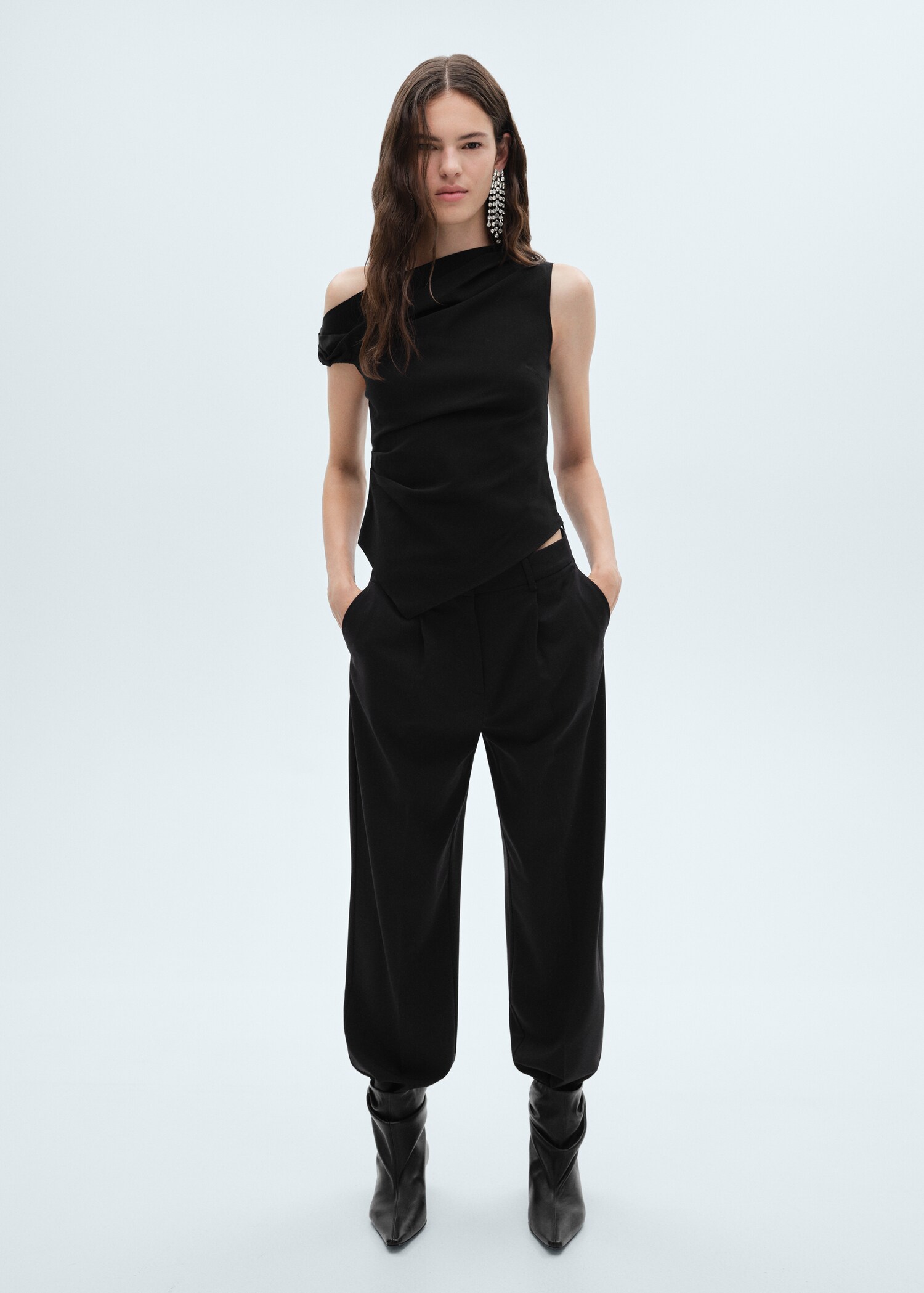 Asymmetrisches Top mit Drapierung - Allgemeine Ansicht