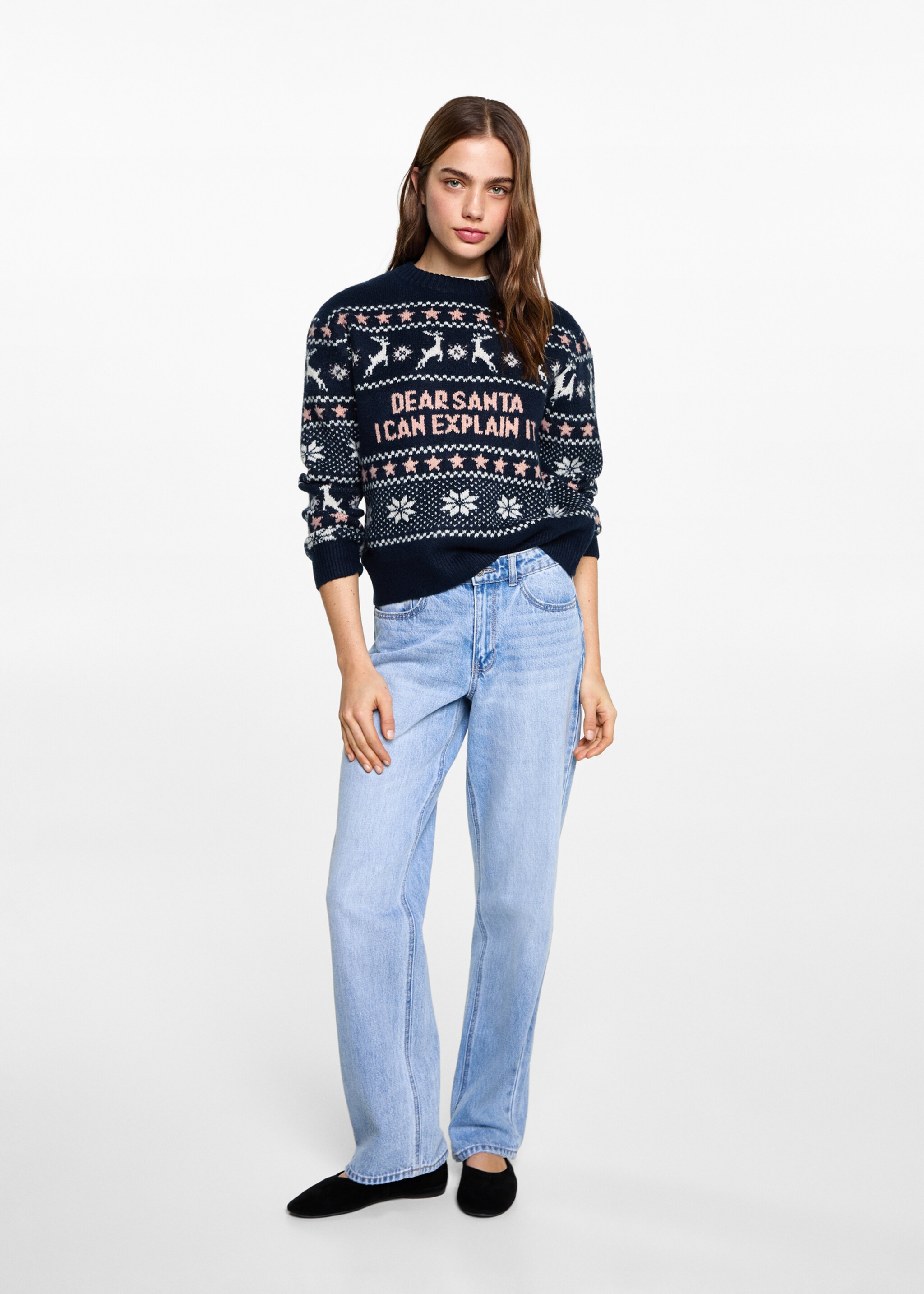 Christmas jacquard sweater - General plane, Dark Navy. Ref: 77039805-00.