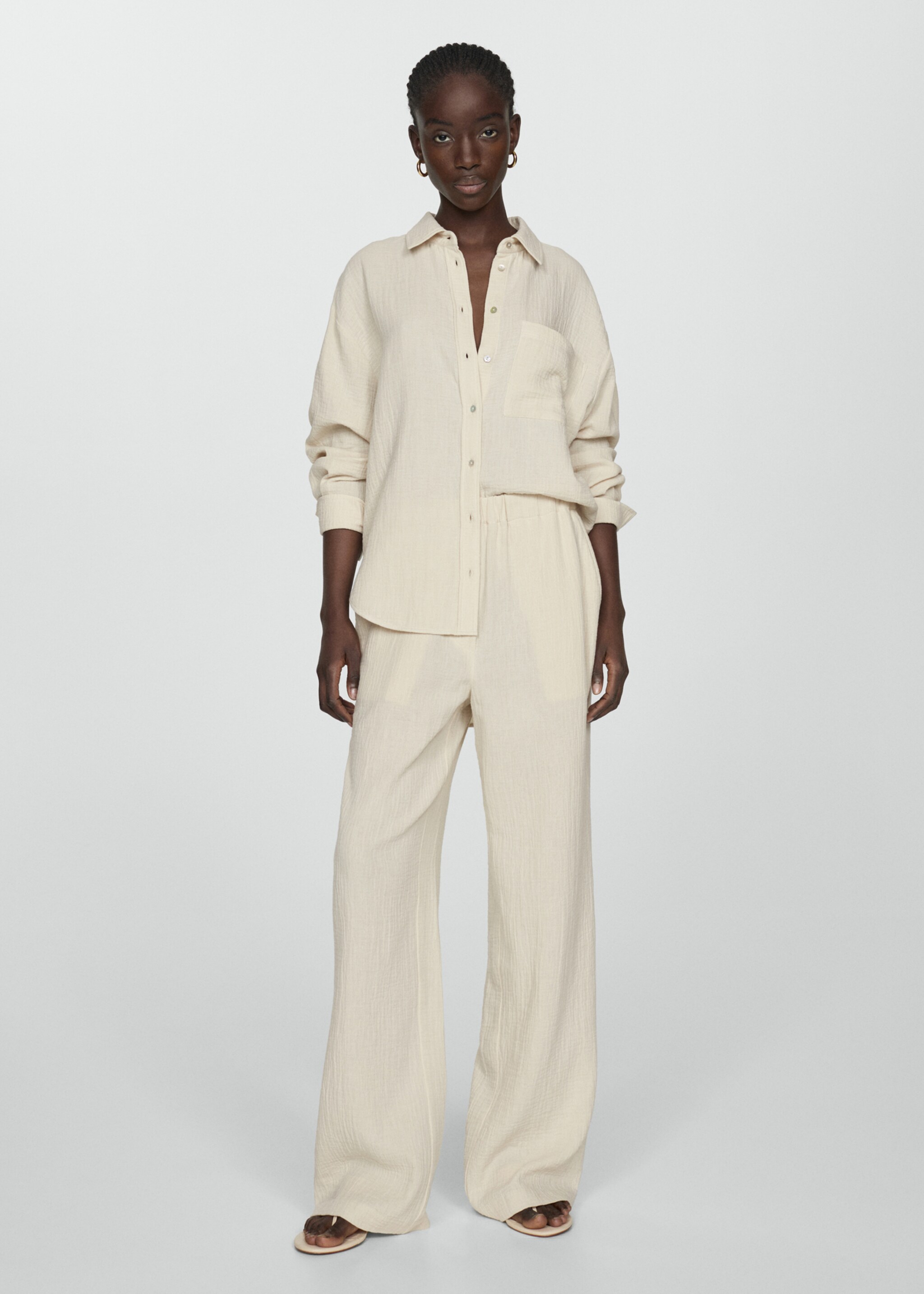 Chemise coton à poche - Plan général