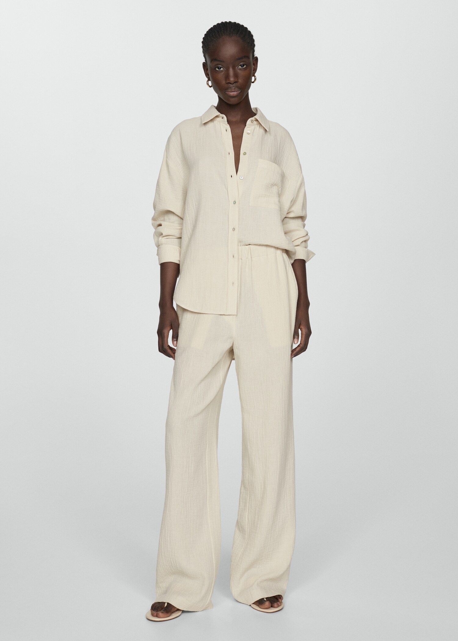 Chest-pocket cotton shirt - General plane