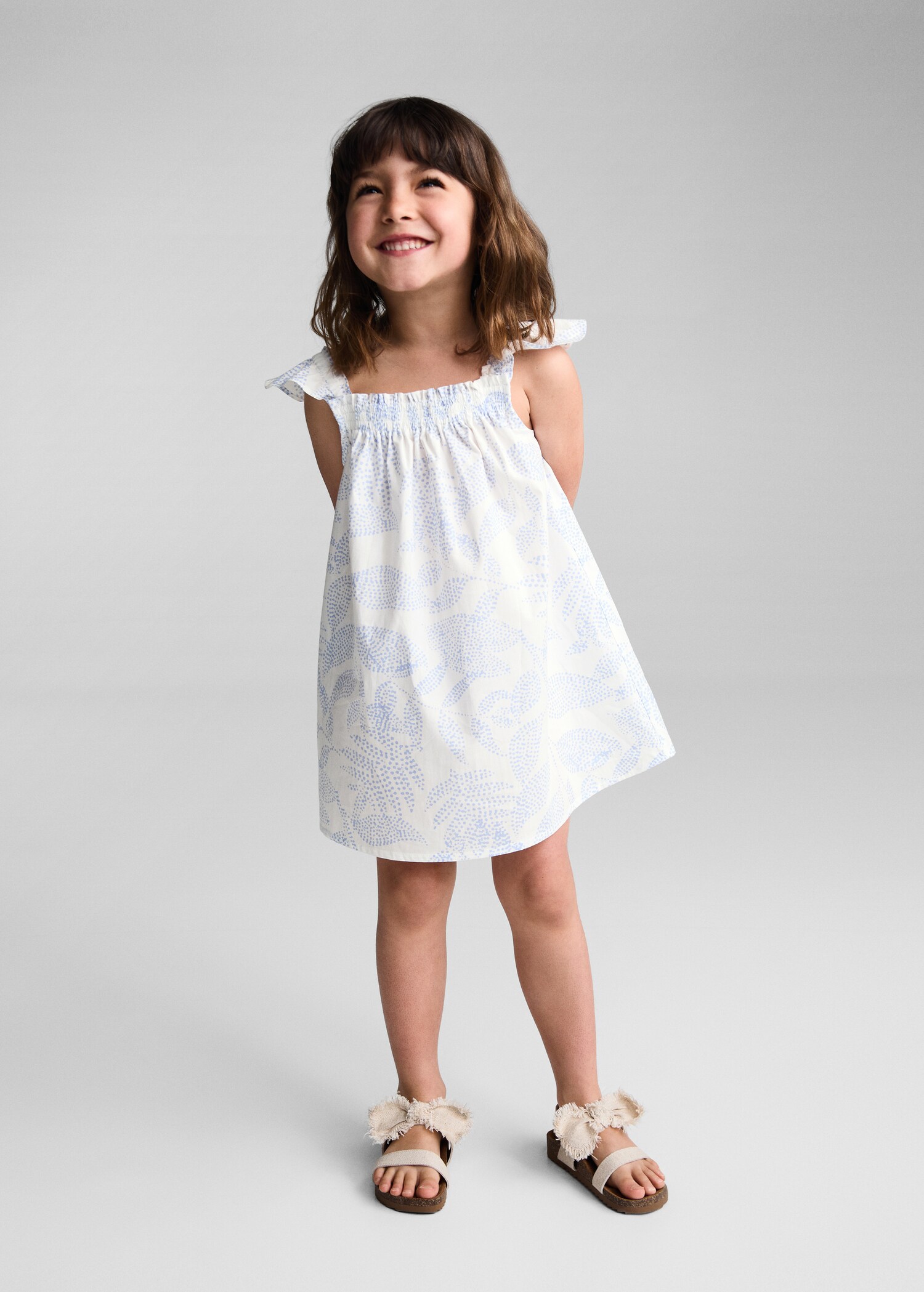 Vestido estampado hojas - Plano general