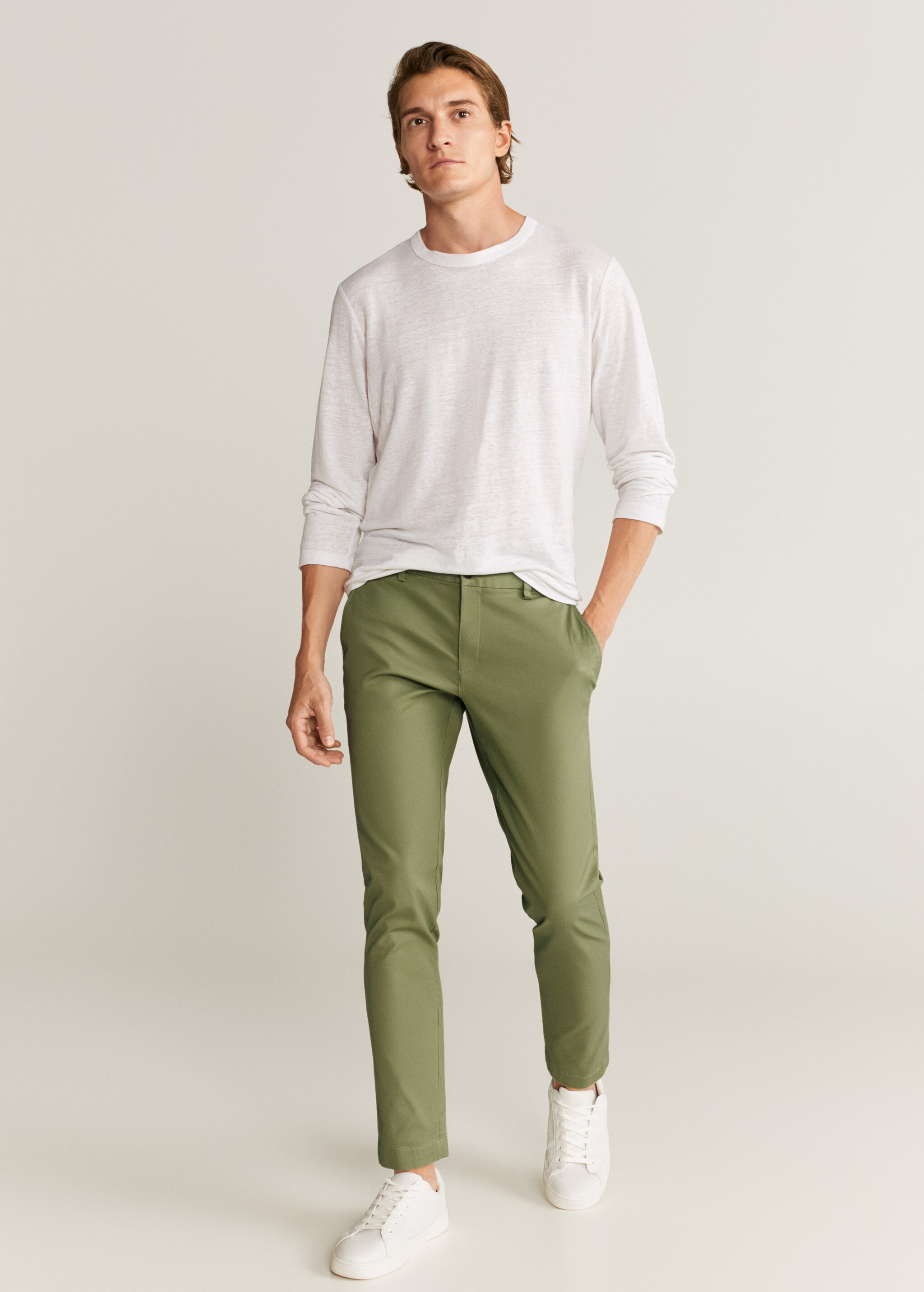 Pantalons tapered fit crop - Pla general