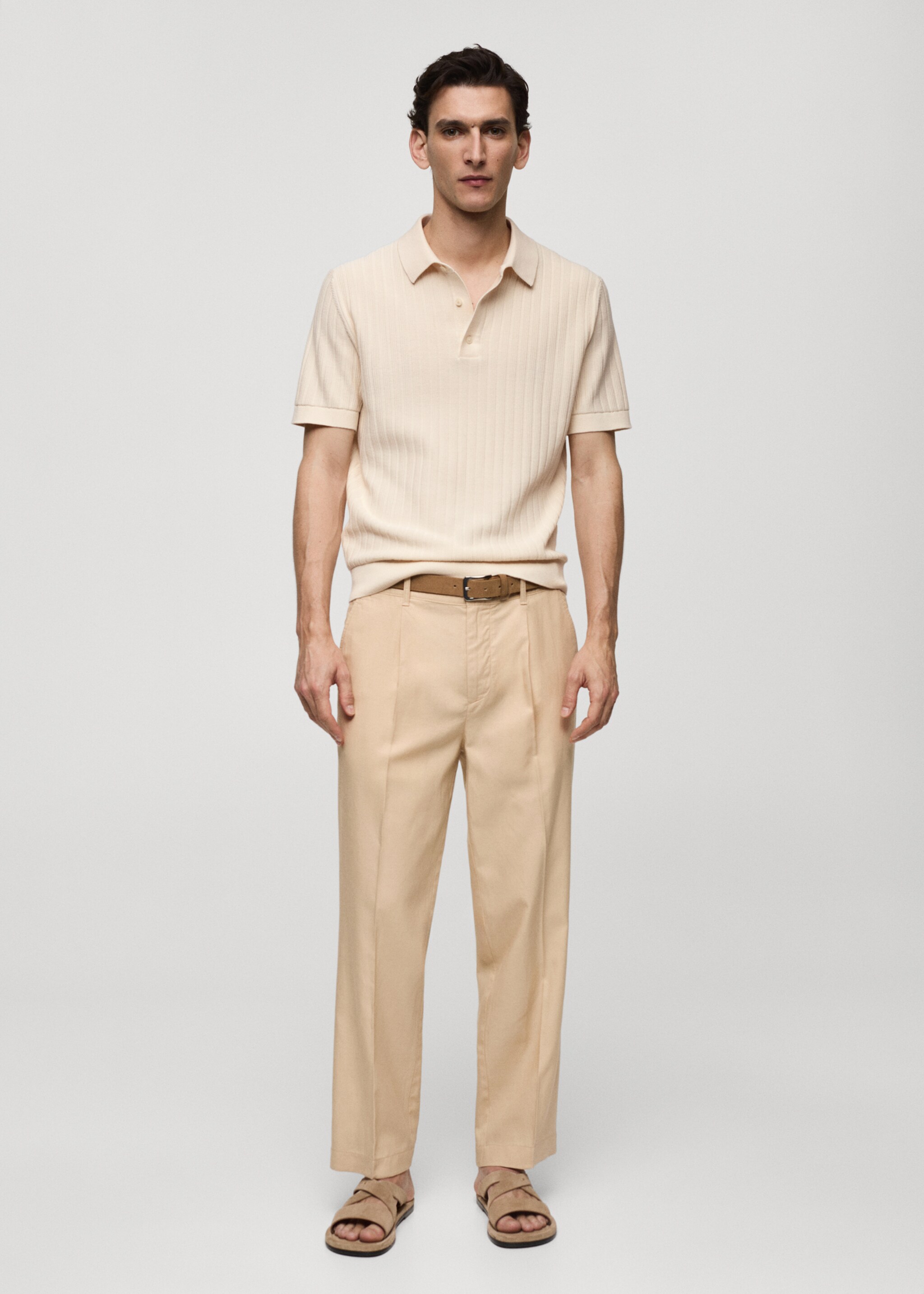 100% cotton micro-structure polo shirt - General plane