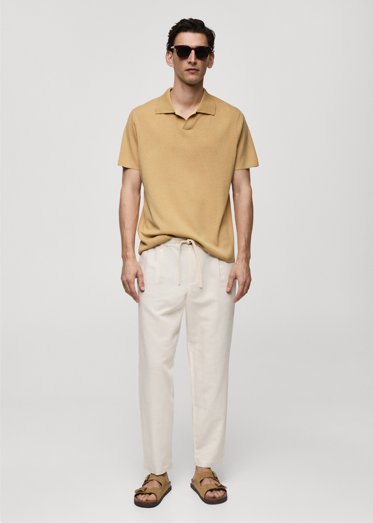 Polo maille coton texturé - Plan général