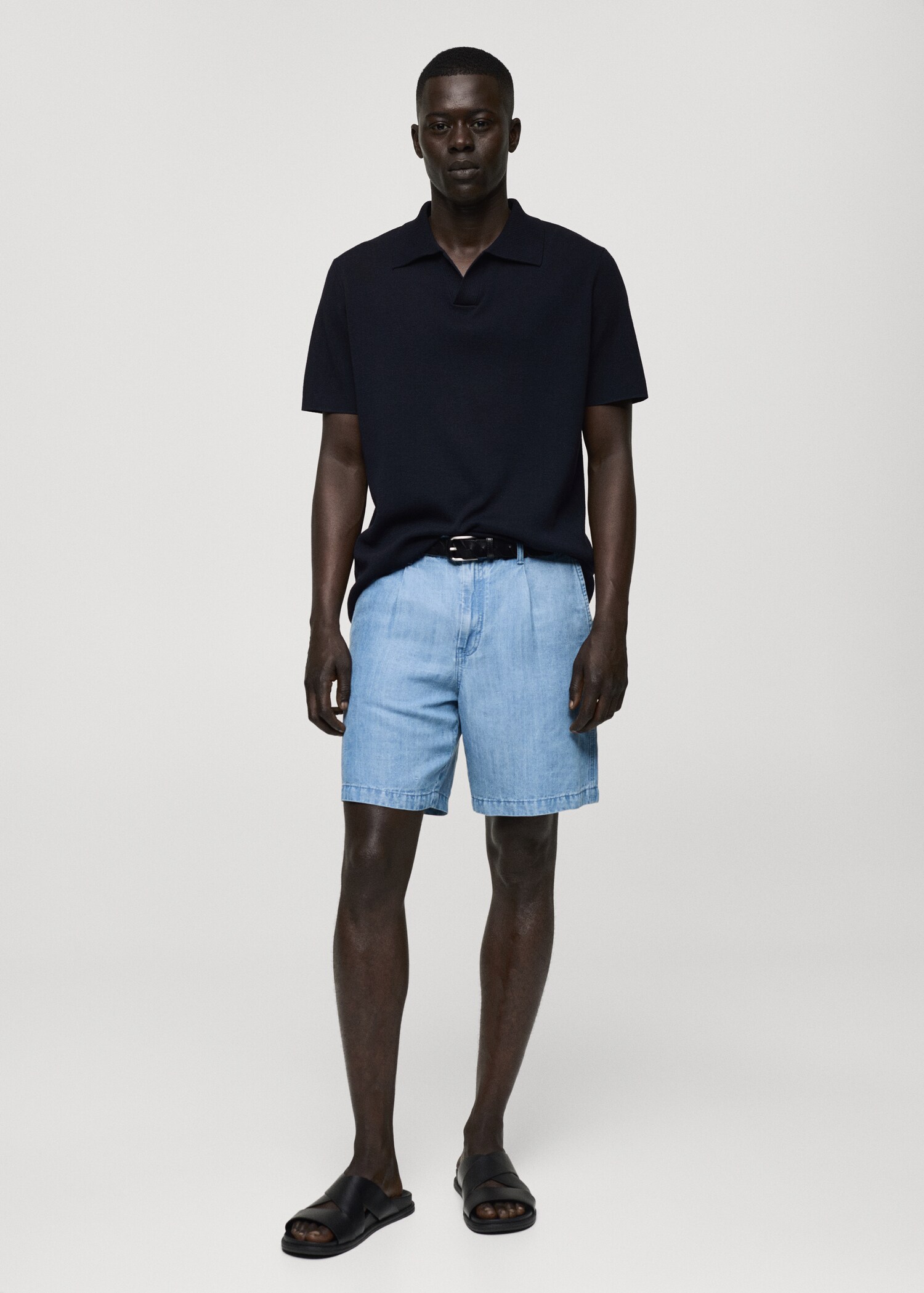 Polo maille coton texturé - Plan général