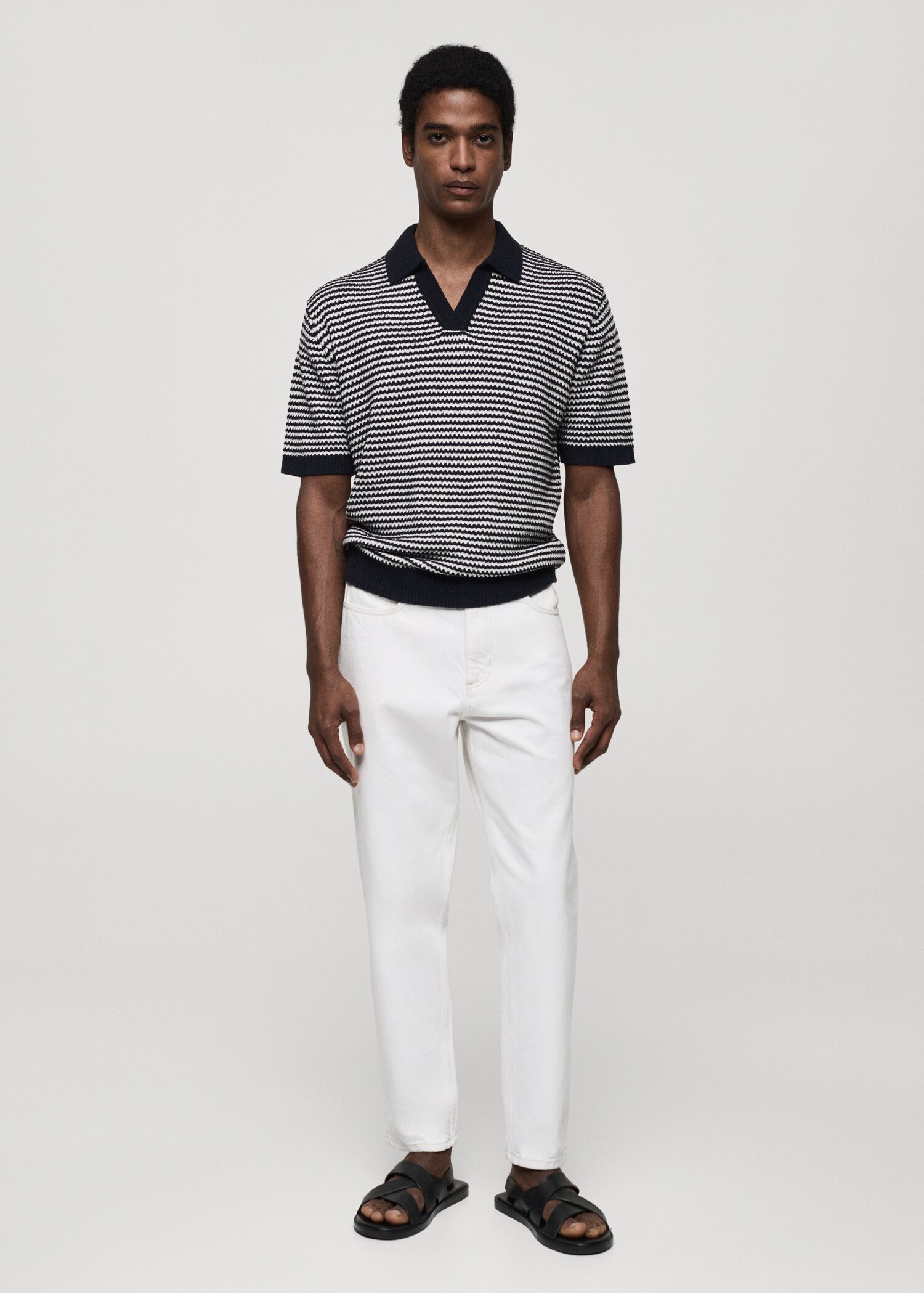Polo punt ratlles coll contrast - Pla general