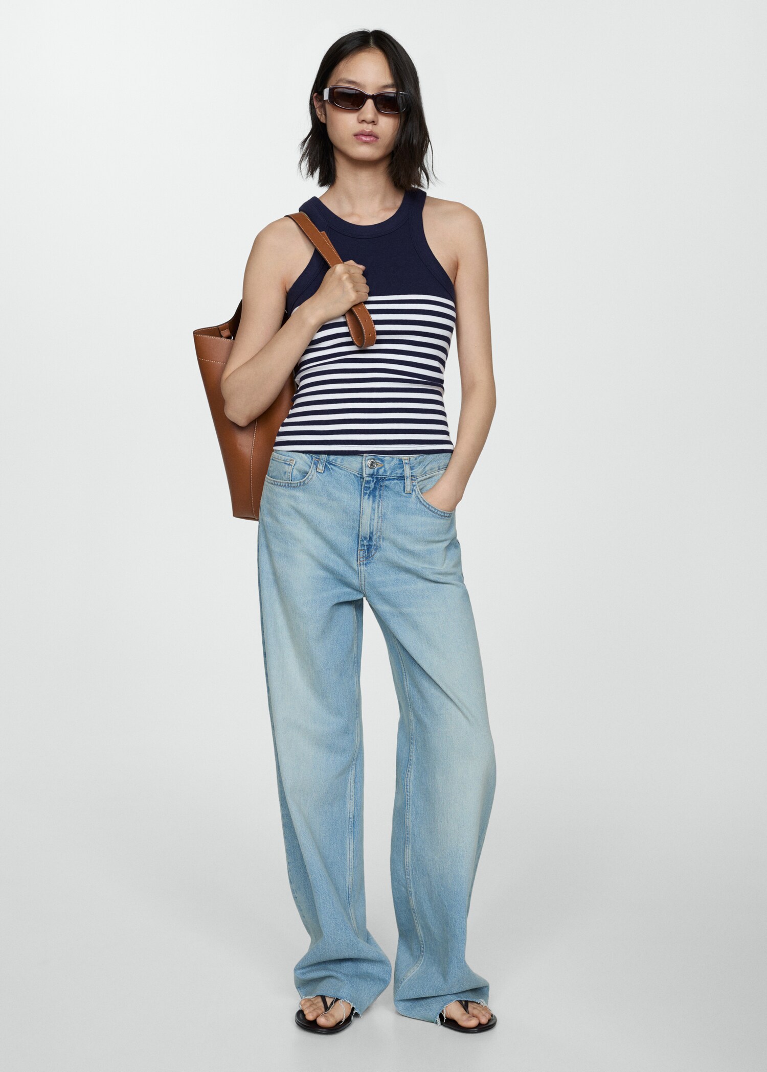 Stripe-print top - General plane
