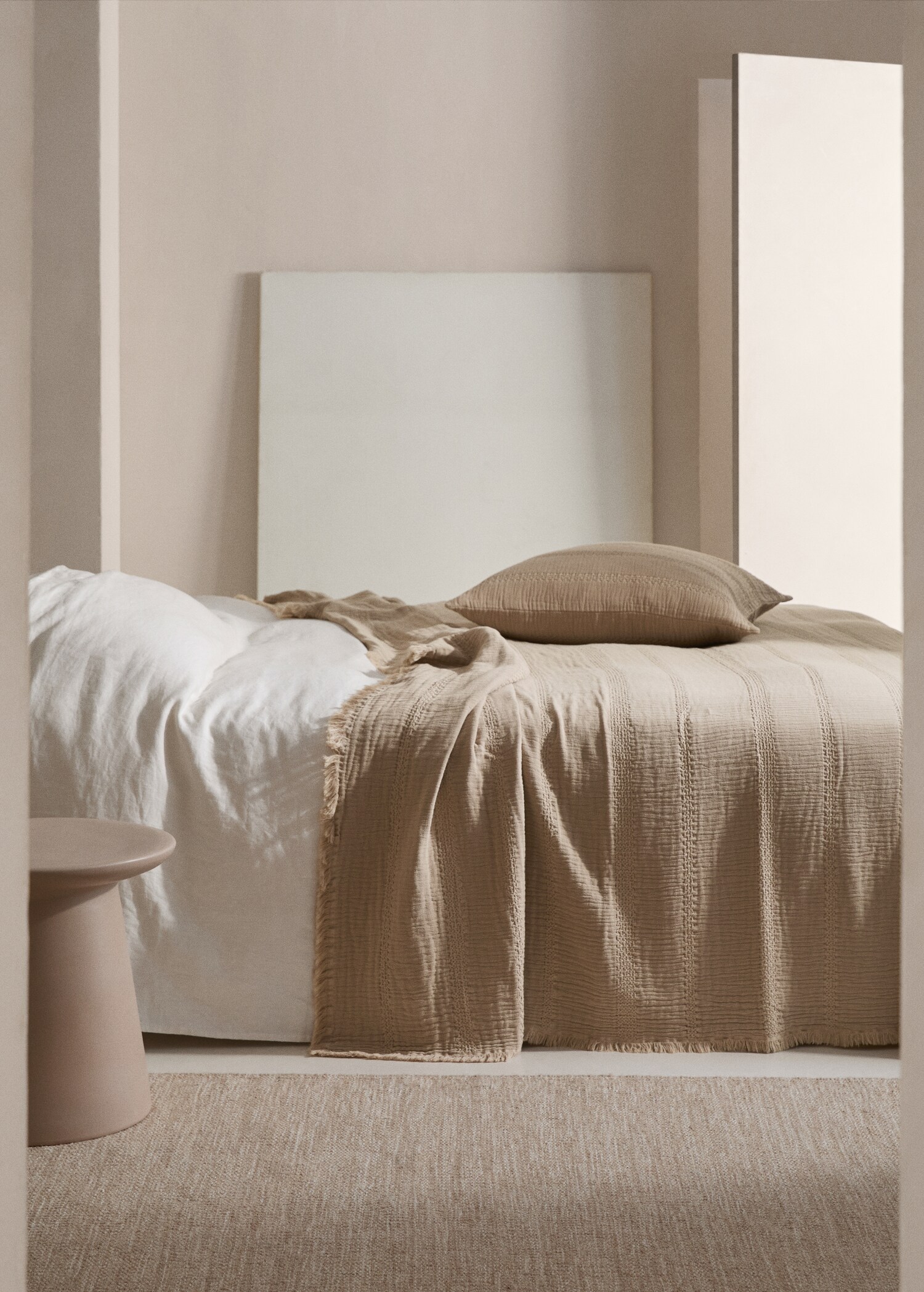 Texturierte Bettdecke aus Baumwolle - Allgemeine Ansicht