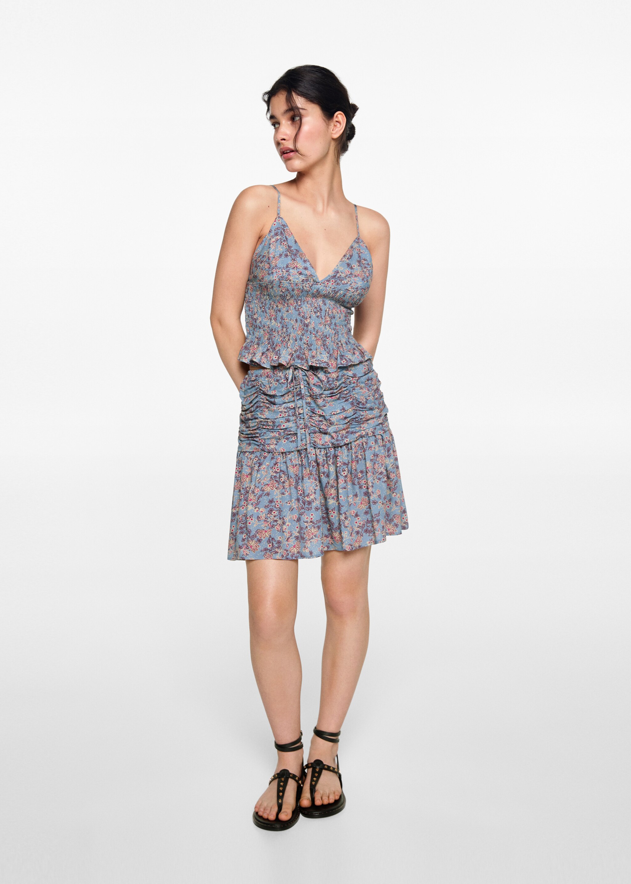 Floral print skirt - General plane