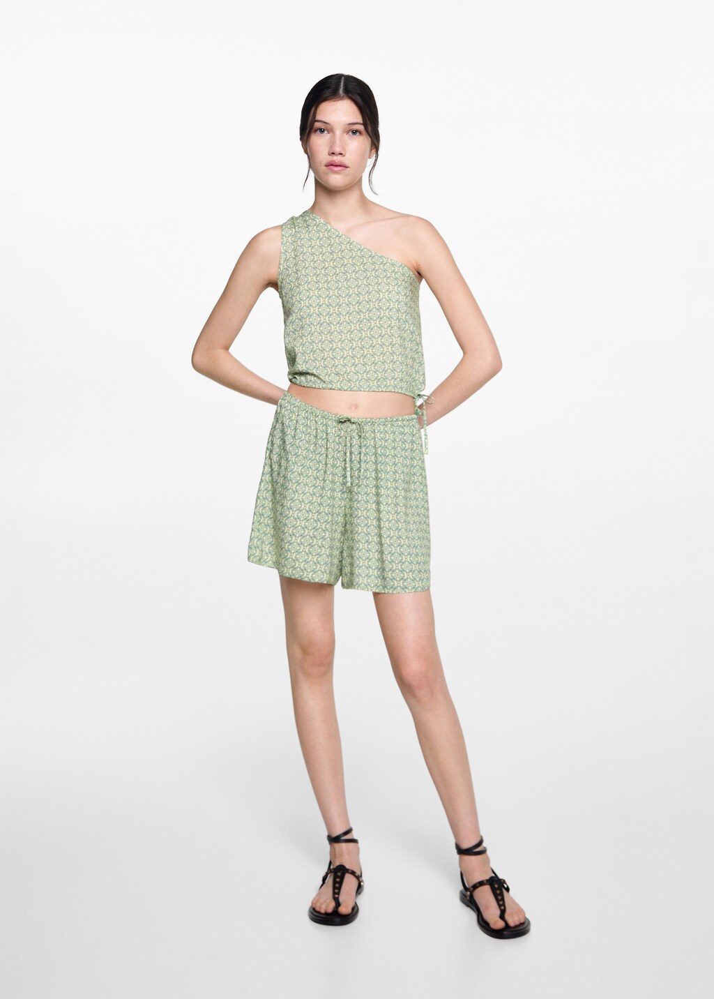 Geometric-print shorts - Teen Girl | MANGO OUTLET USA