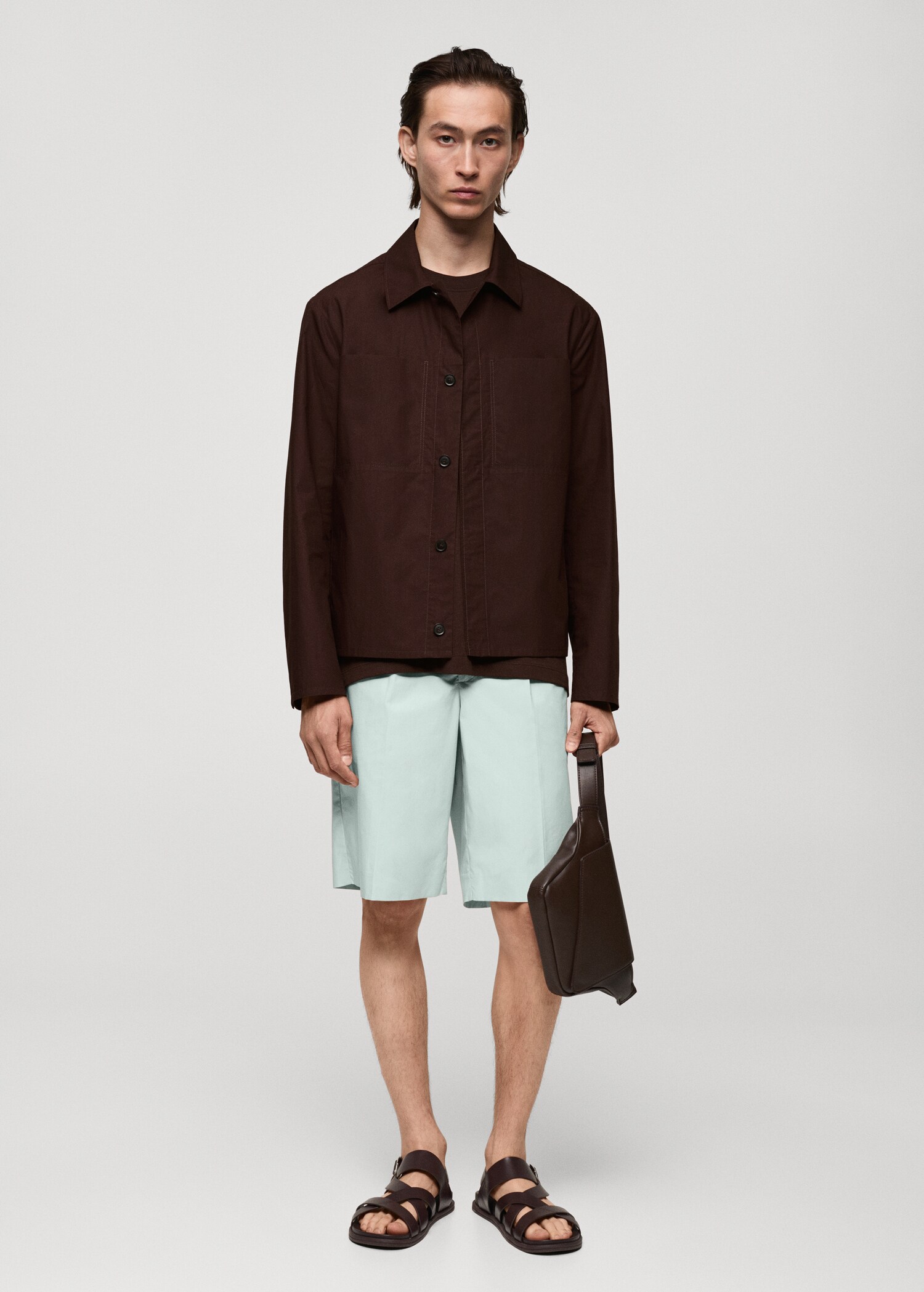 Jacke aus 100 % Baumwolle mit Taschen - Allgemeine Ansicht