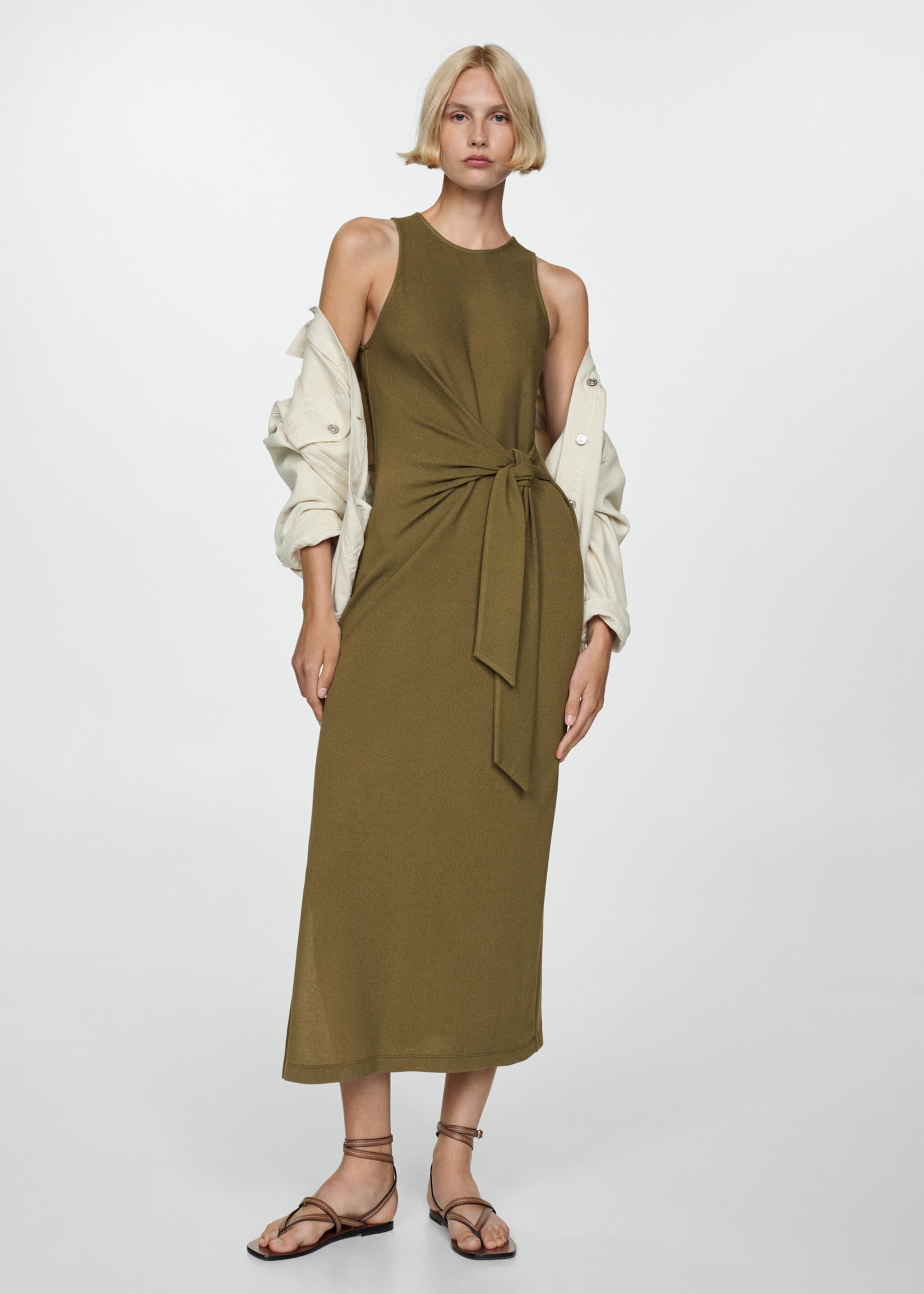 Bow knitted dress - General plane