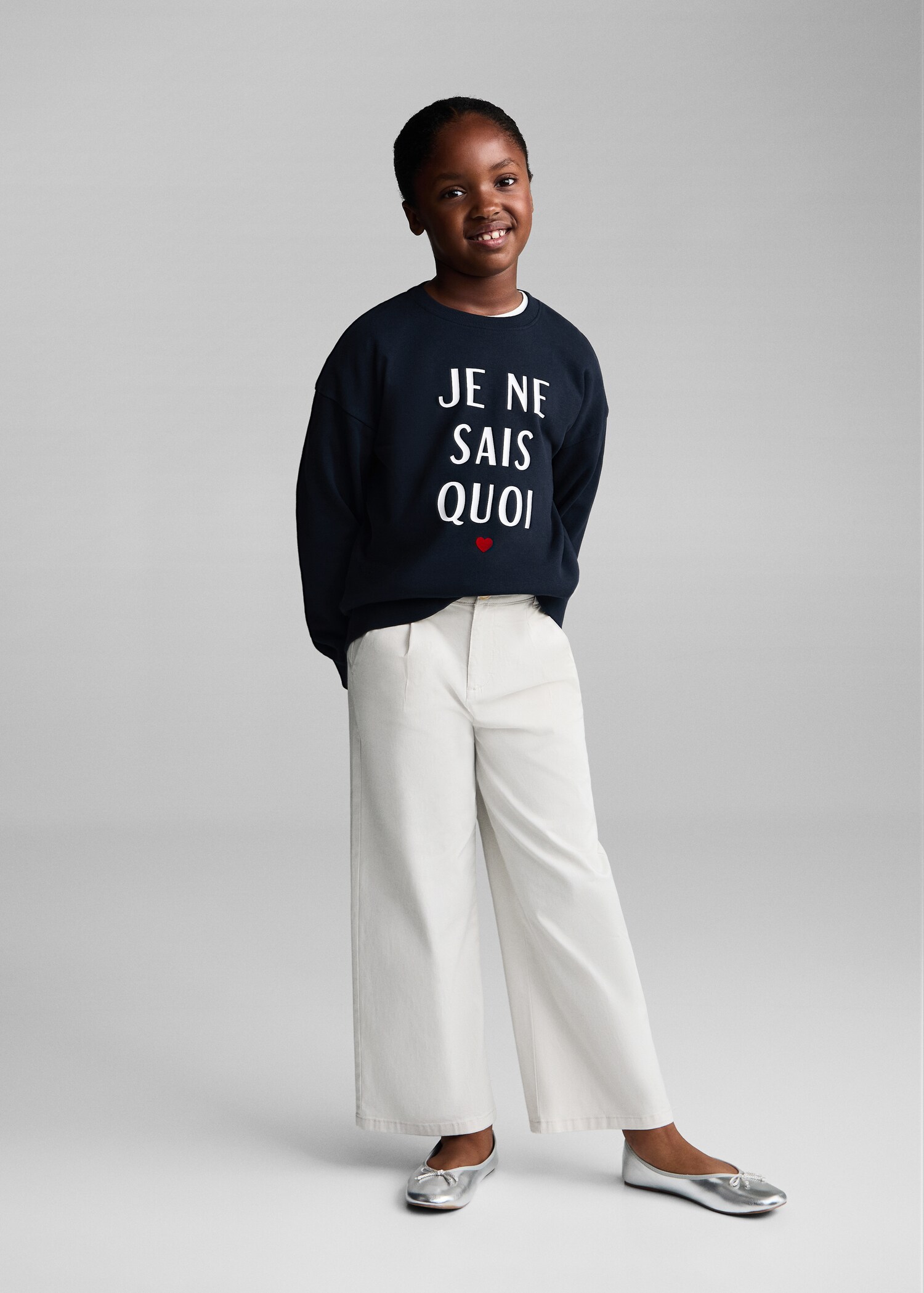 Gemustertes Baumwoll-Sweatshirt - Allgemeine Ansicht
