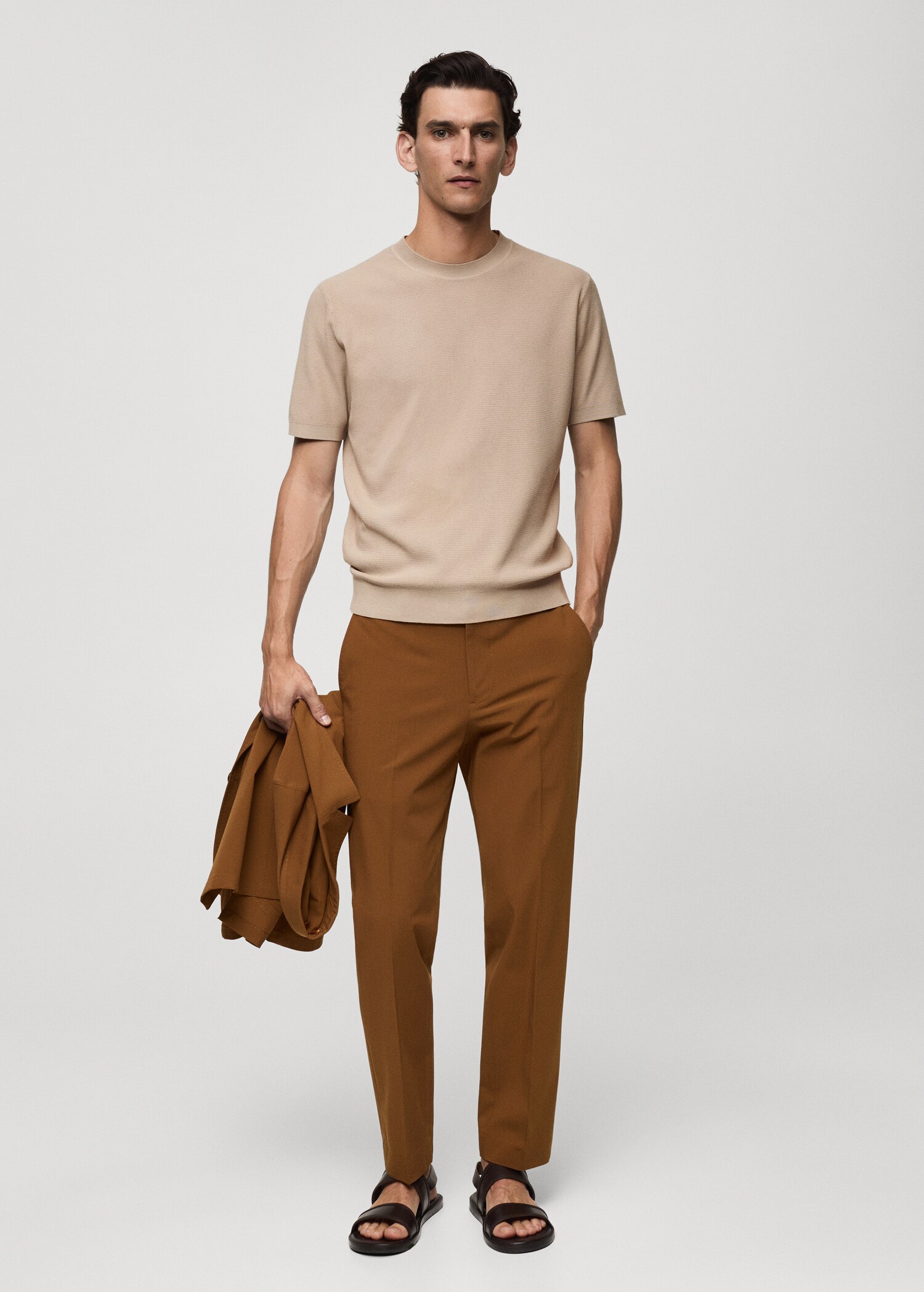 Slim fit suit trousers - General plane