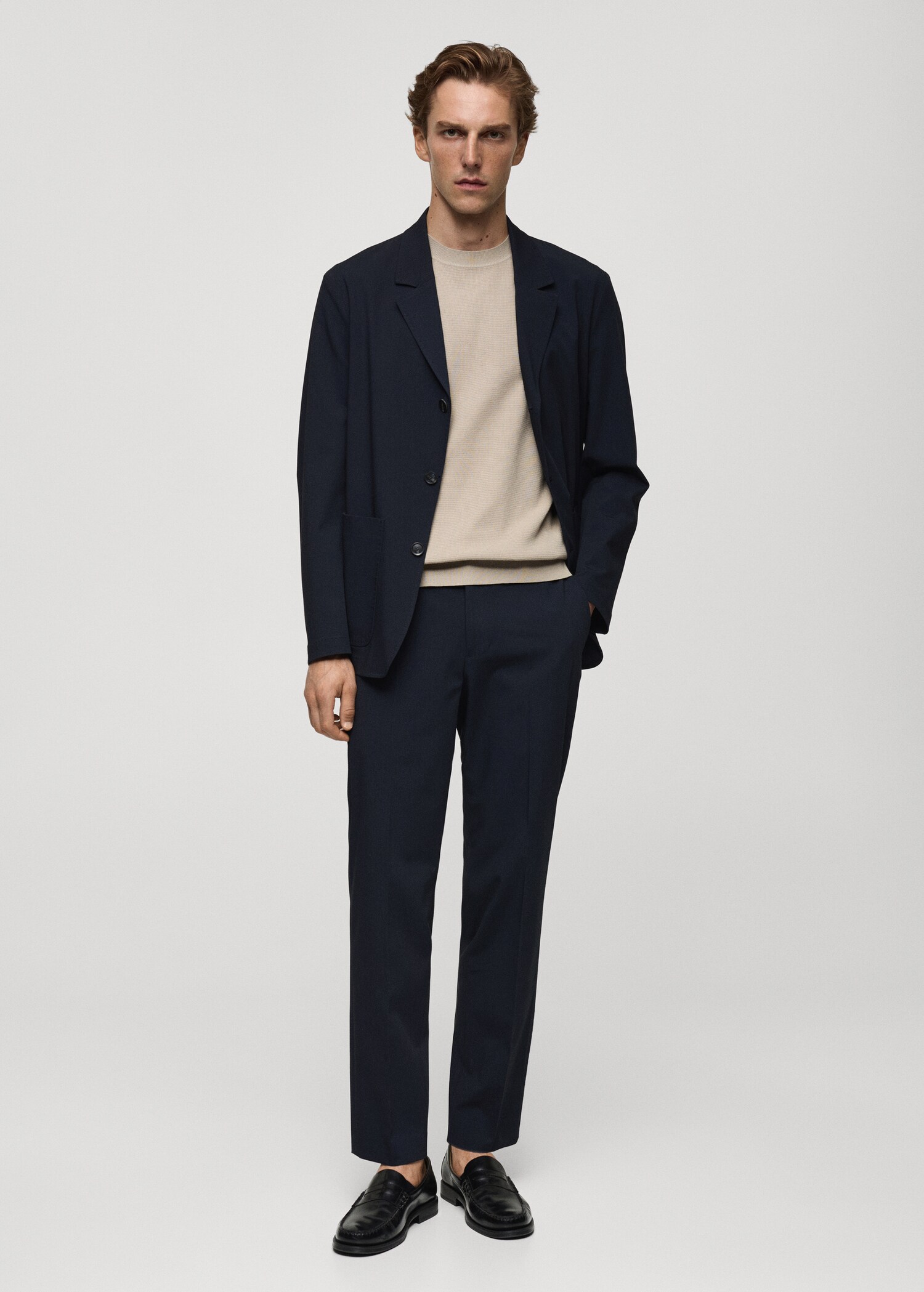 Slim fit suit trousers - General plane