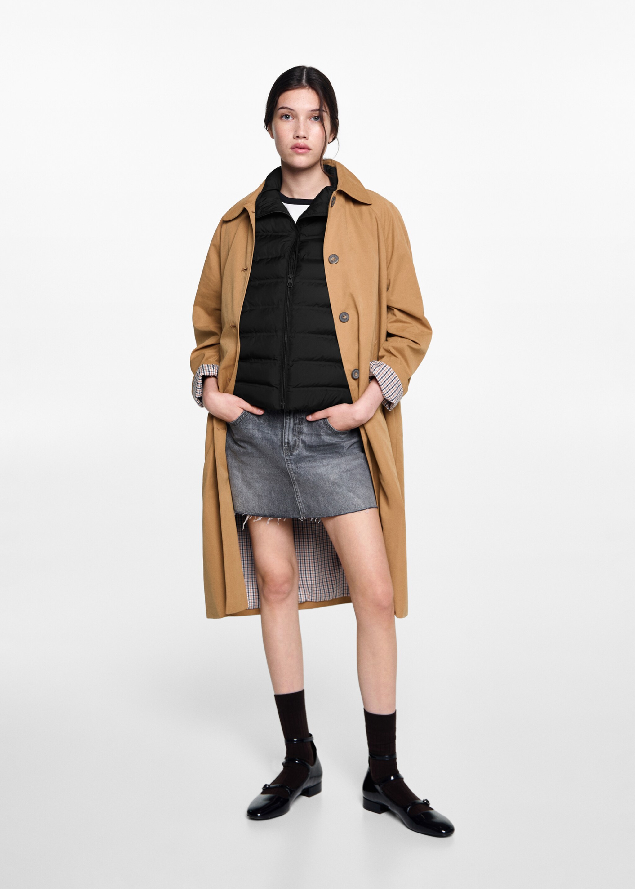 Quilted gilet - General plane, Black. Ref: 77045631-00.
