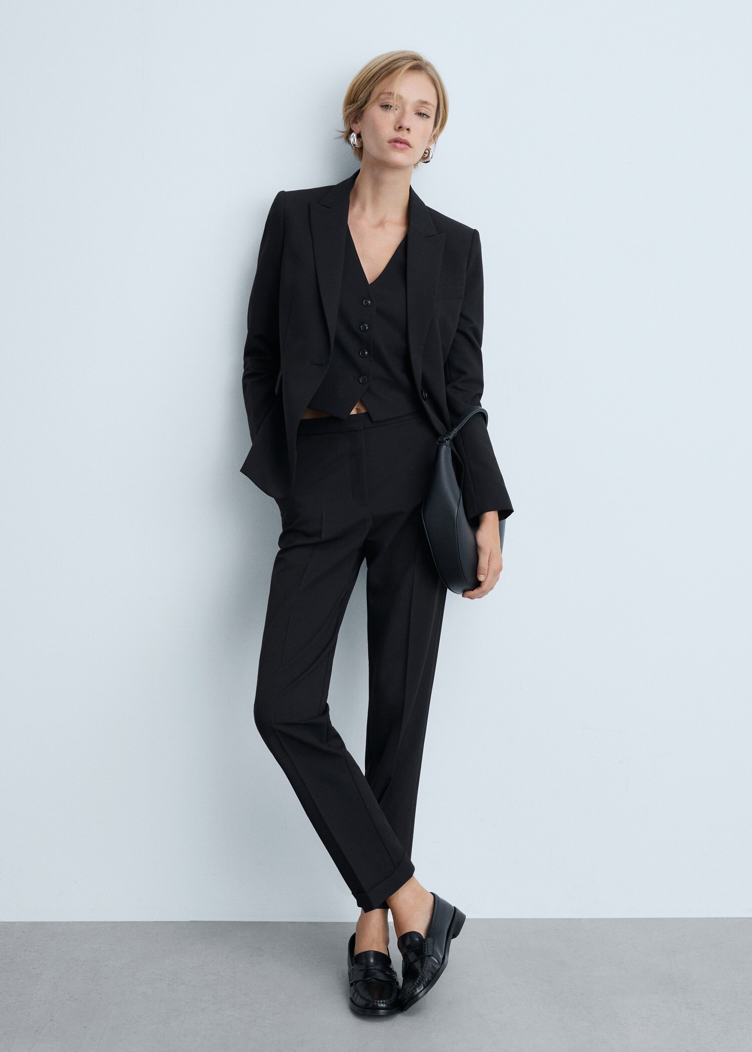 Fitted suit blazer - General plane