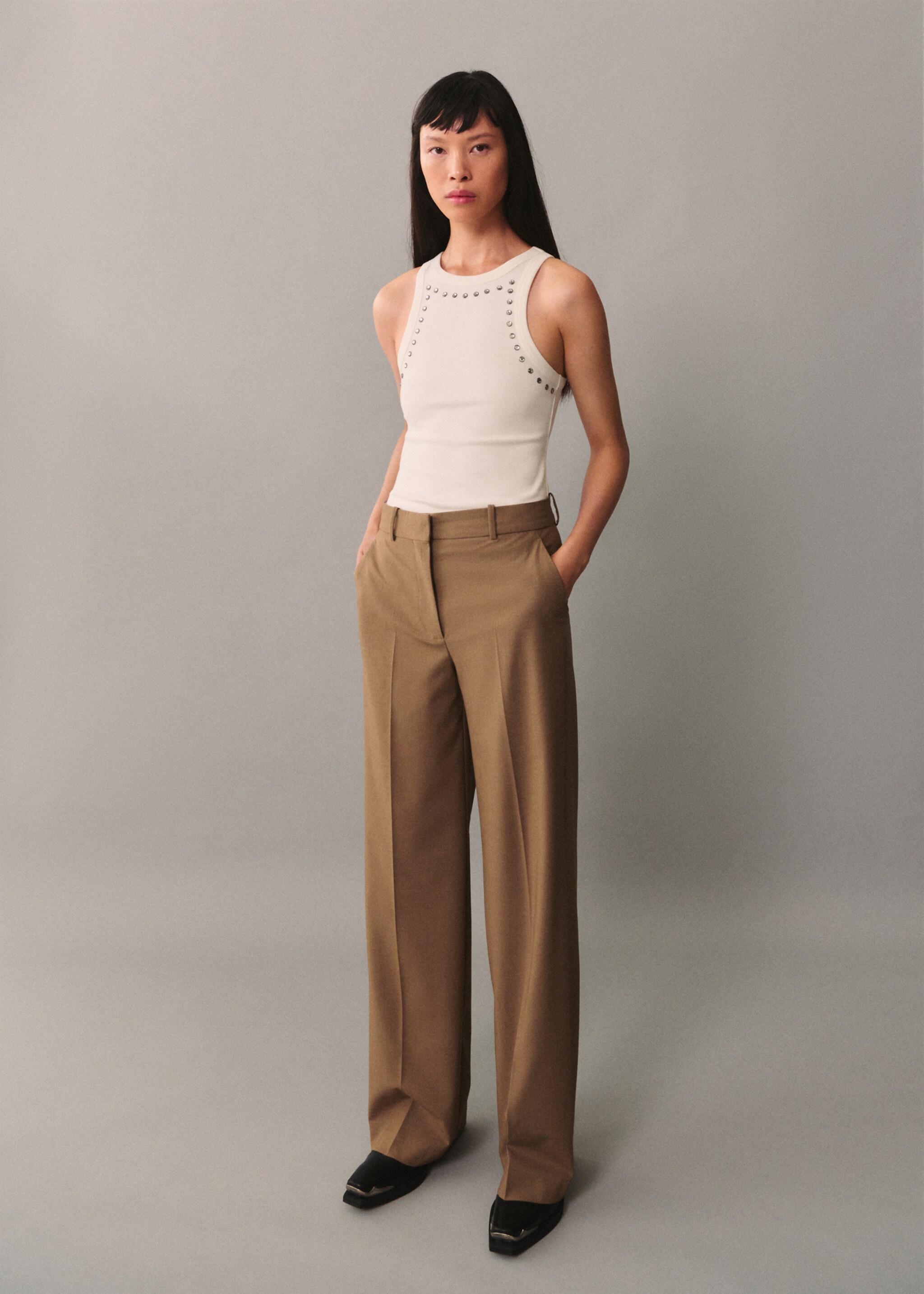 Crystal crop top - General plane, White. Ref: 77045667-00.