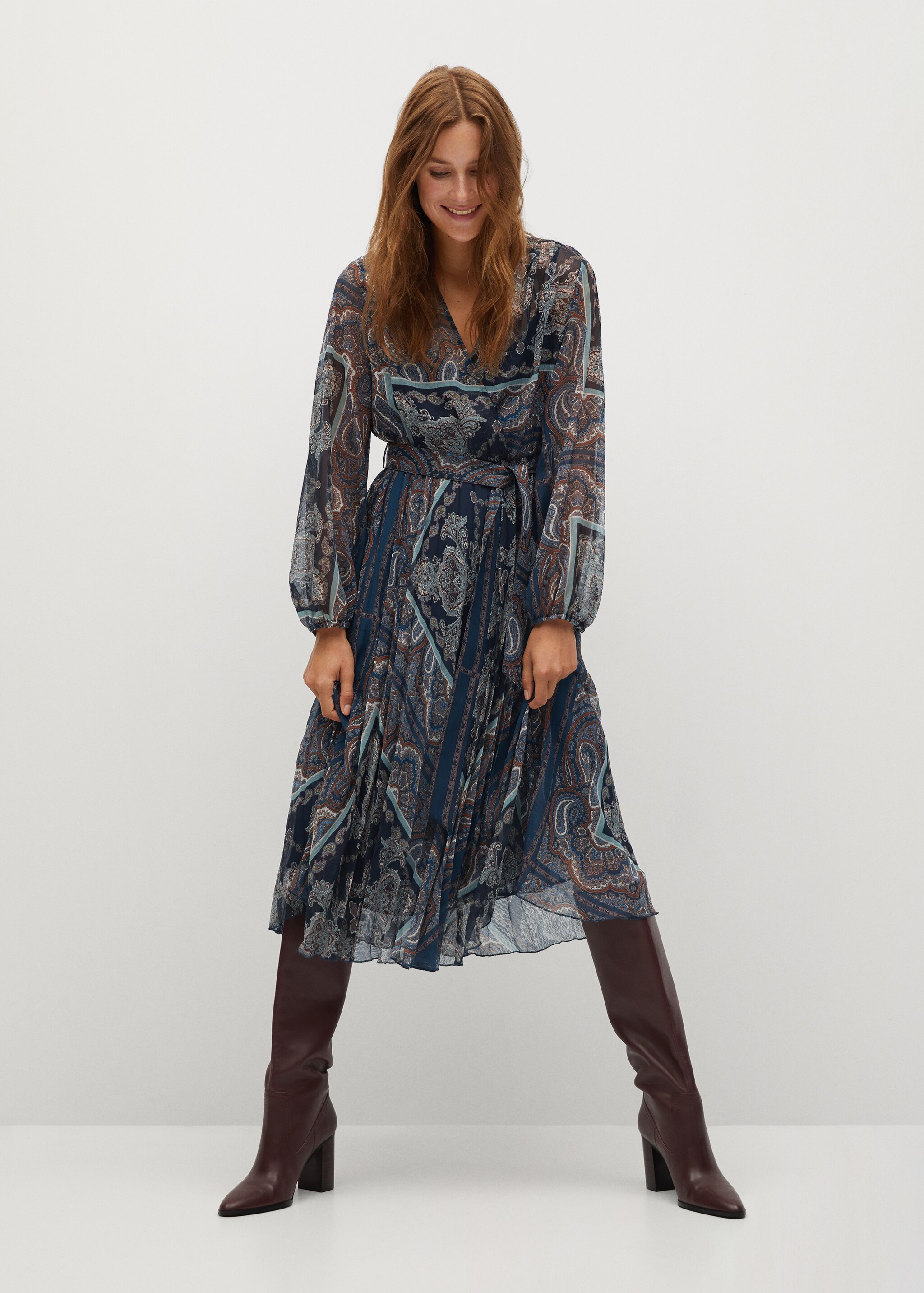 Vestido fluido estampado - Plano general