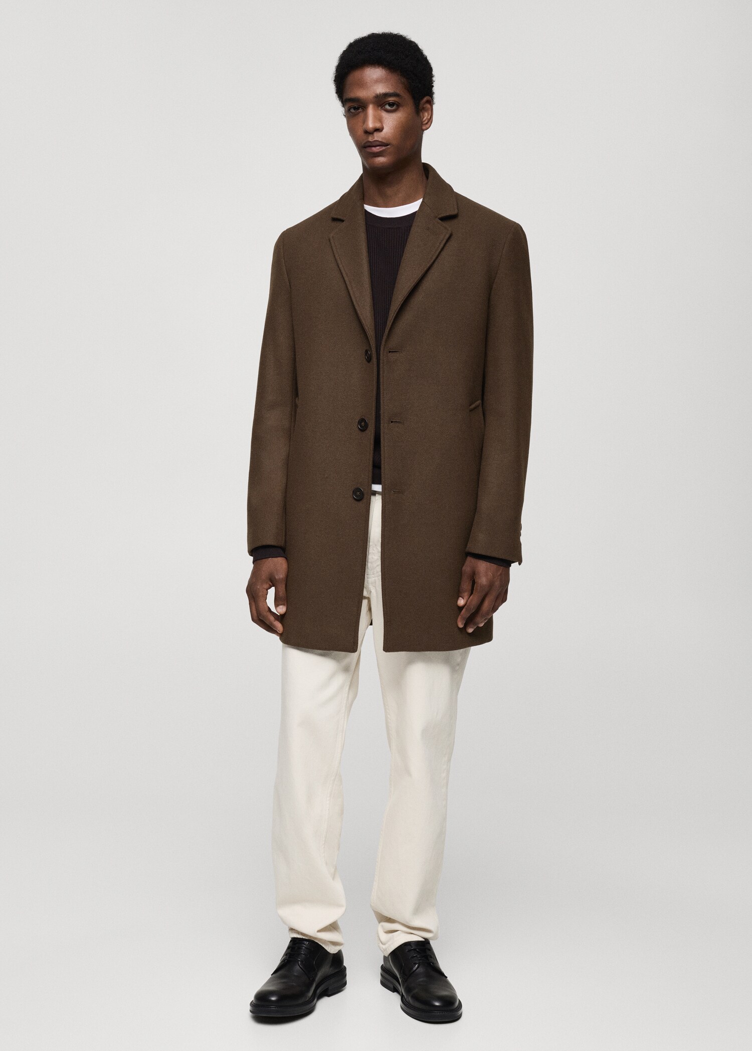 Lightweight recycled wool coat - General plane