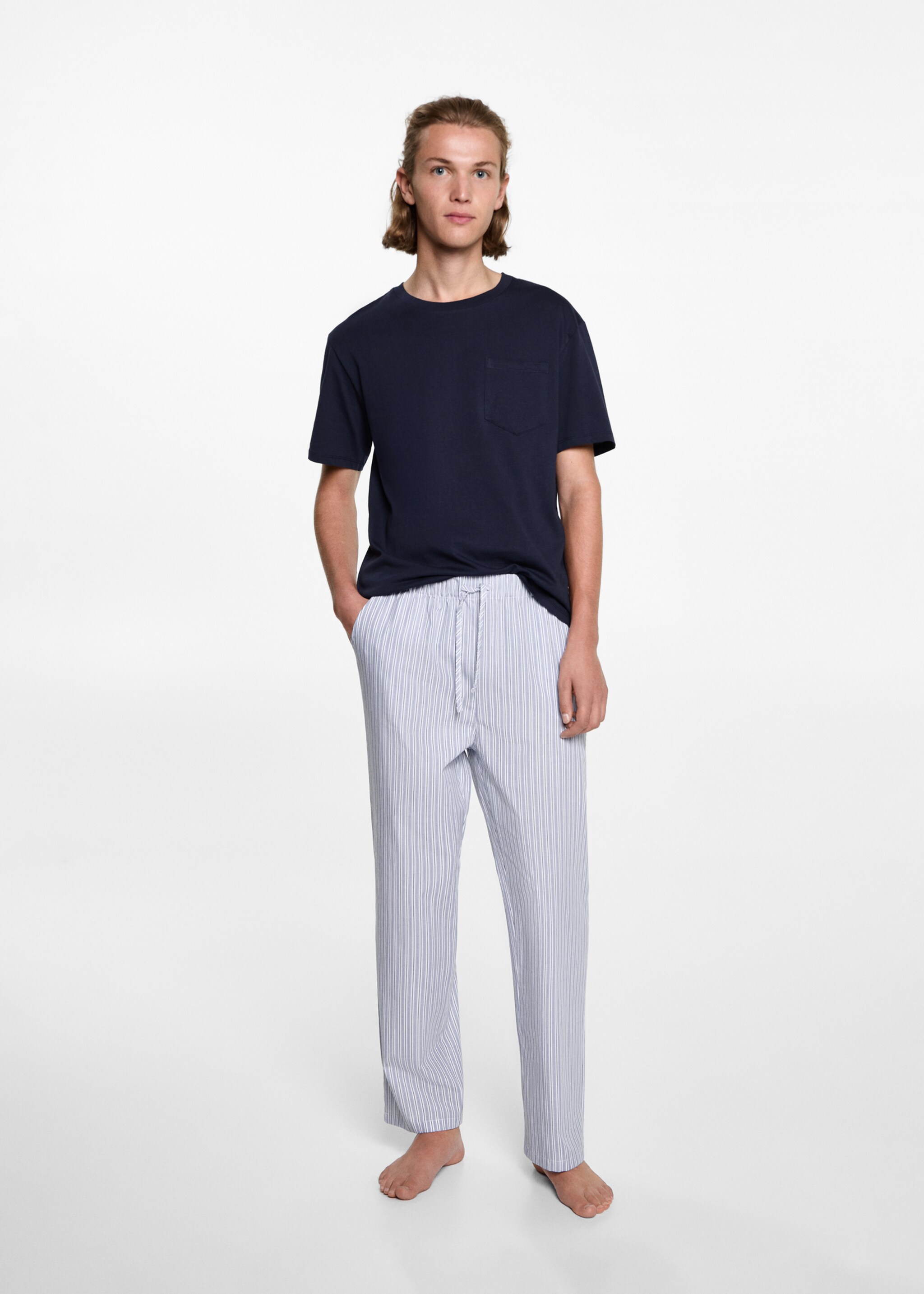 Striped long pyjamas - General plane