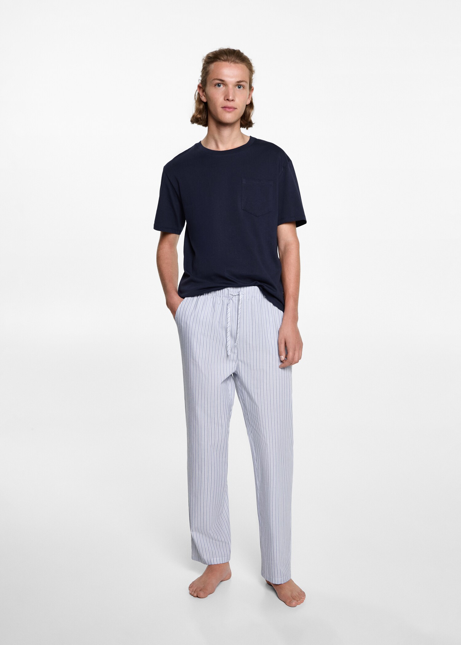 Striped long pyjamas - General plane