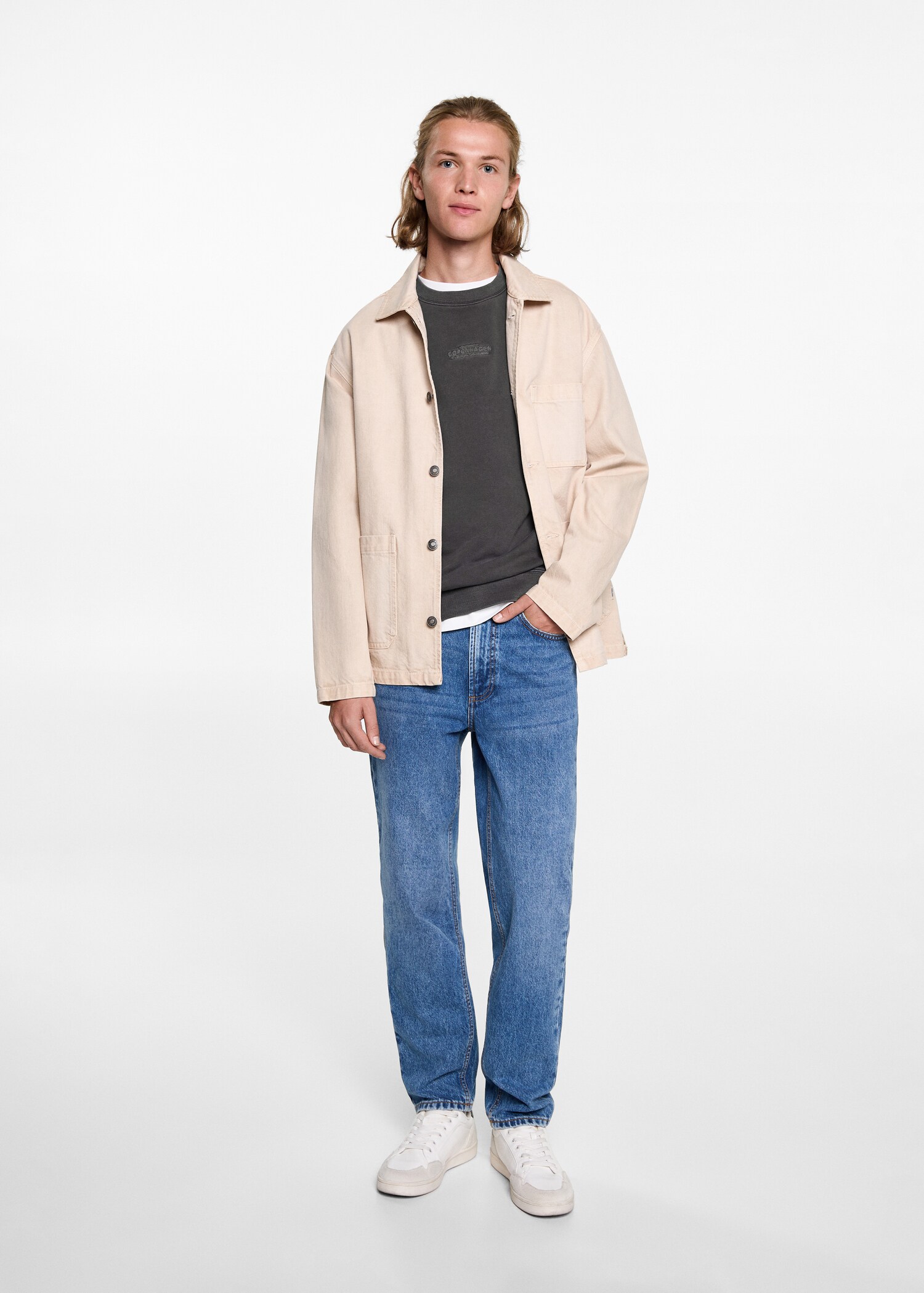 Embroidered detail cotton sweatshirt - General plane