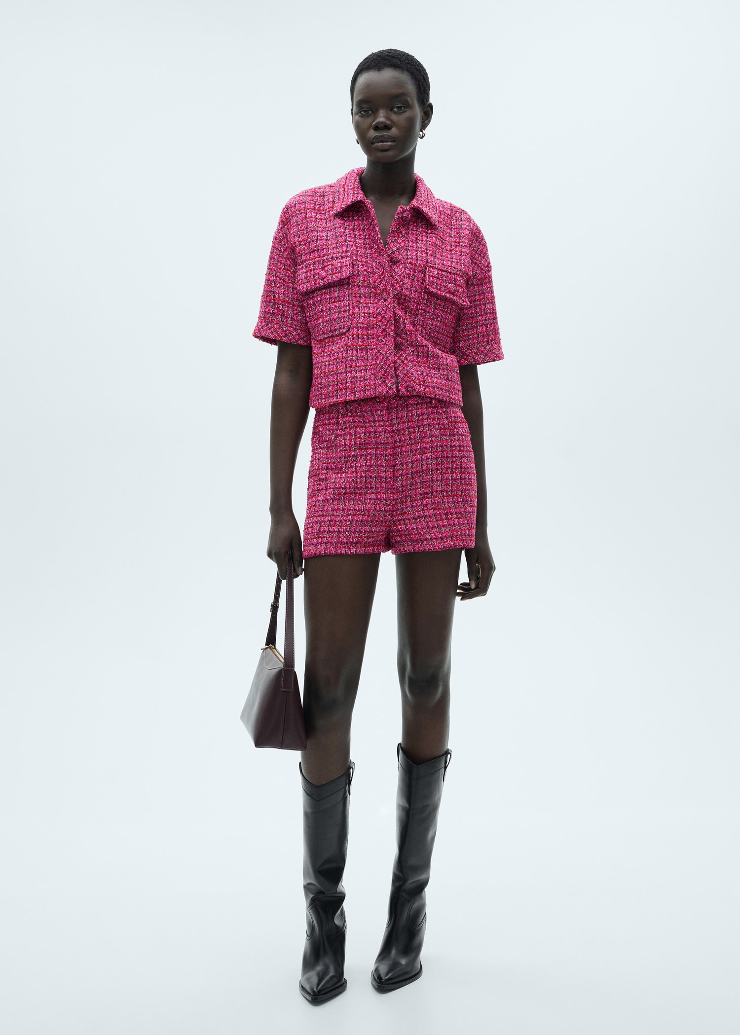Short sleeve tweed jacket - General plane
