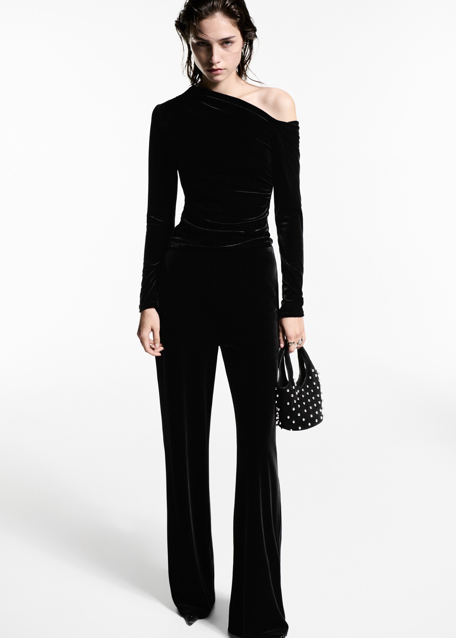 Asymmetric velvet top - General plane