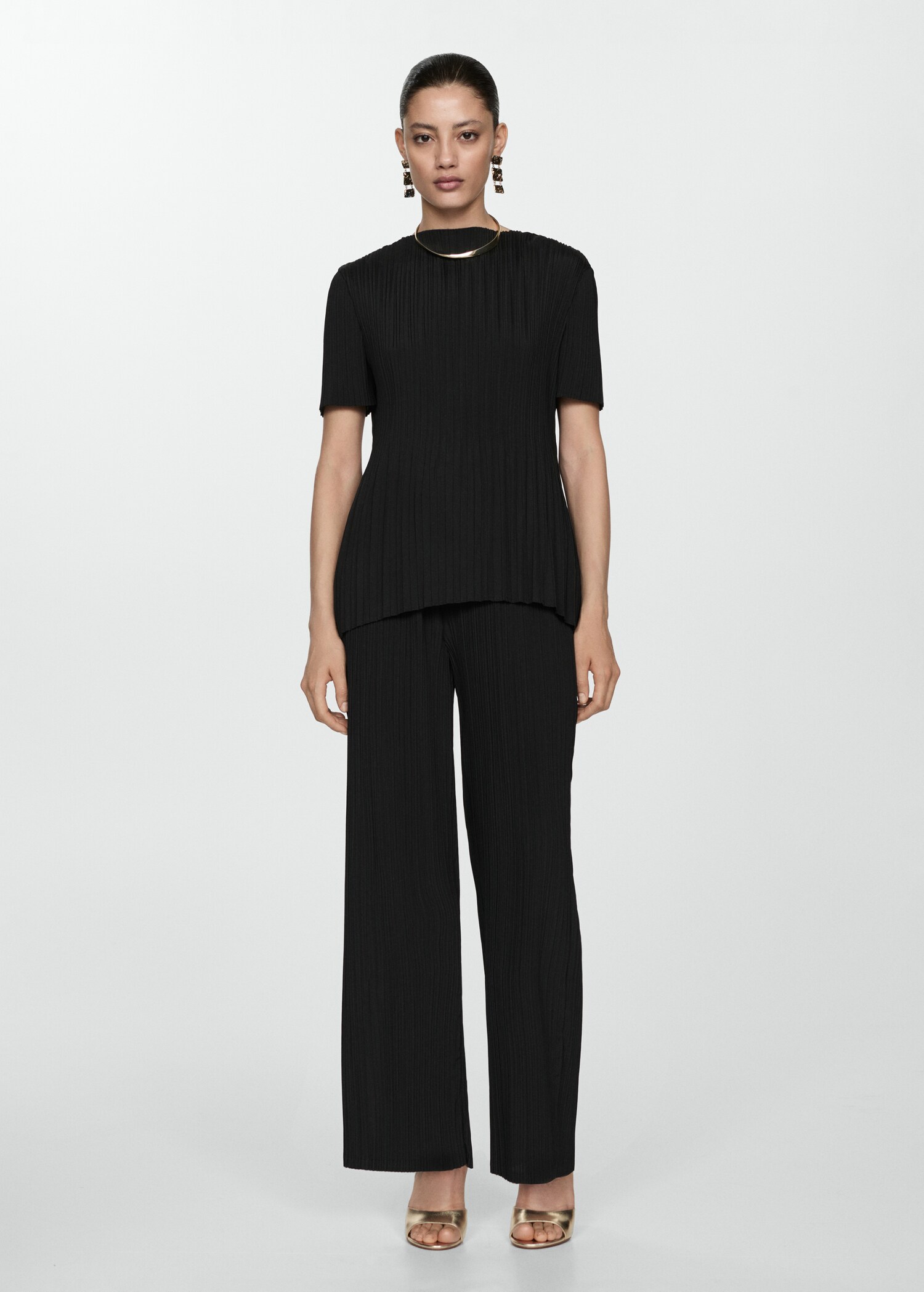 Fluid pleated pants - General plane