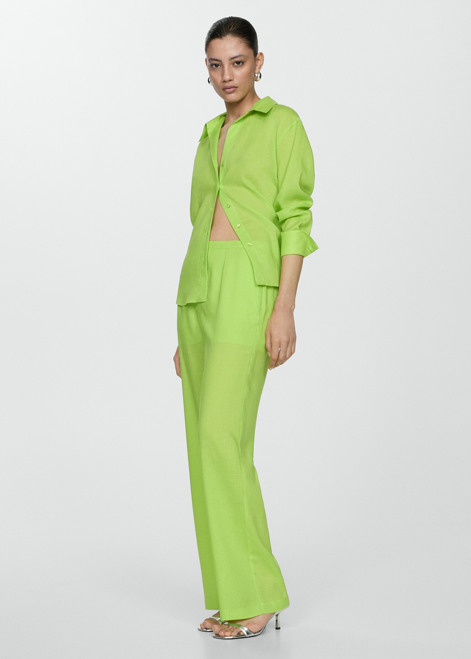 Straight-fit lyocell trousers - General plane