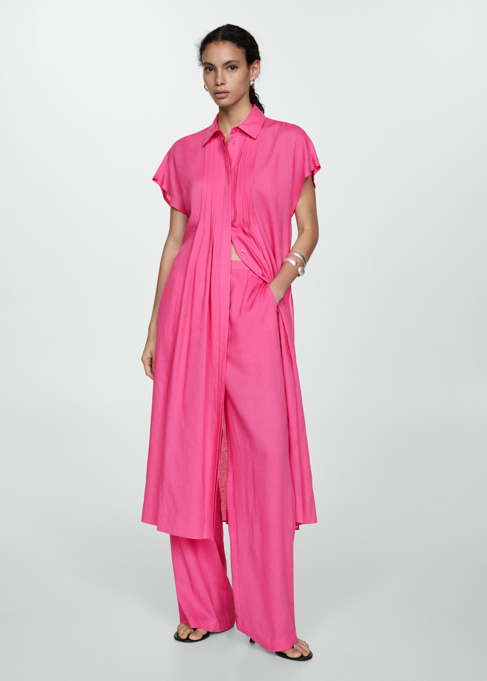 Straight-fit lyocell trousers - General plane