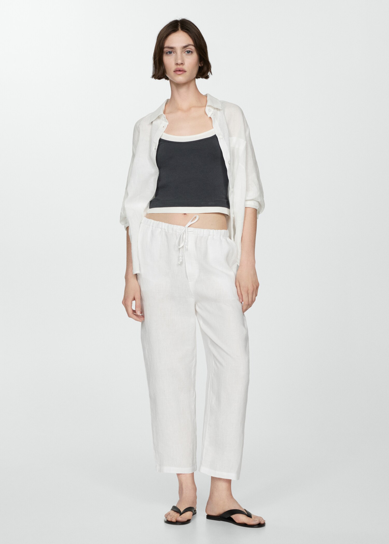 Pantalon jogging lin - Plan général