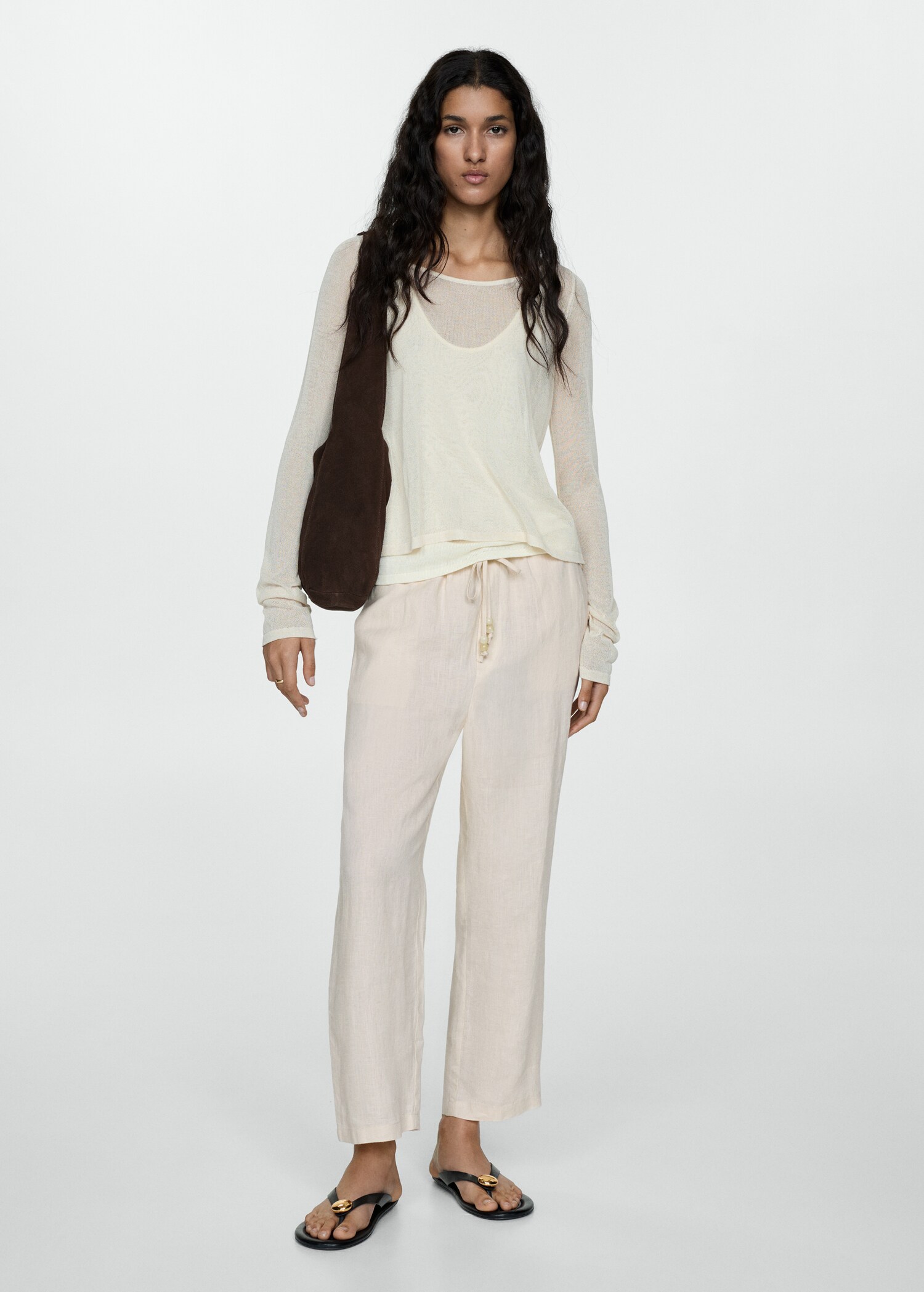 Pantalon jogging lin - Plan général