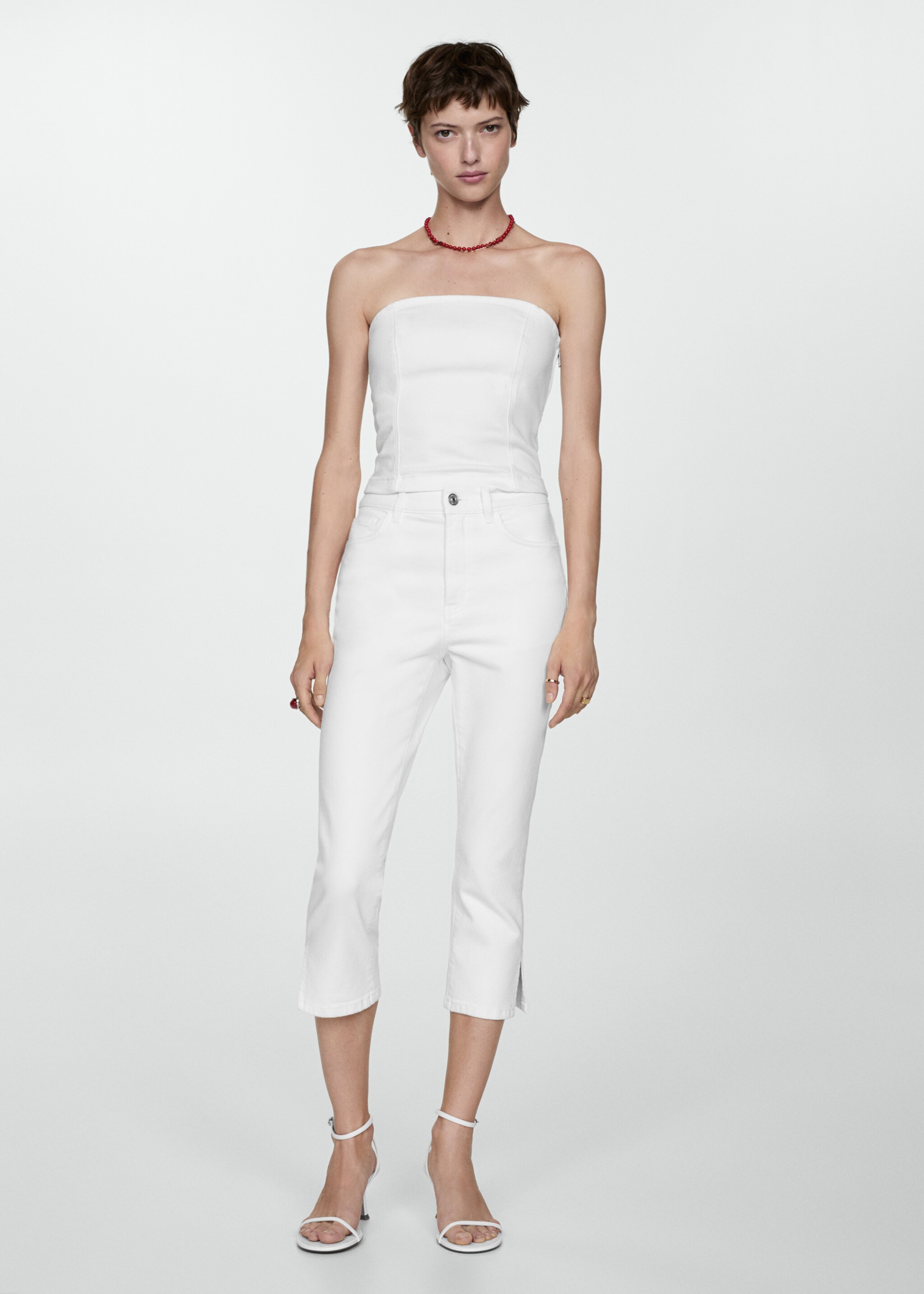Denim strapless top - General plane