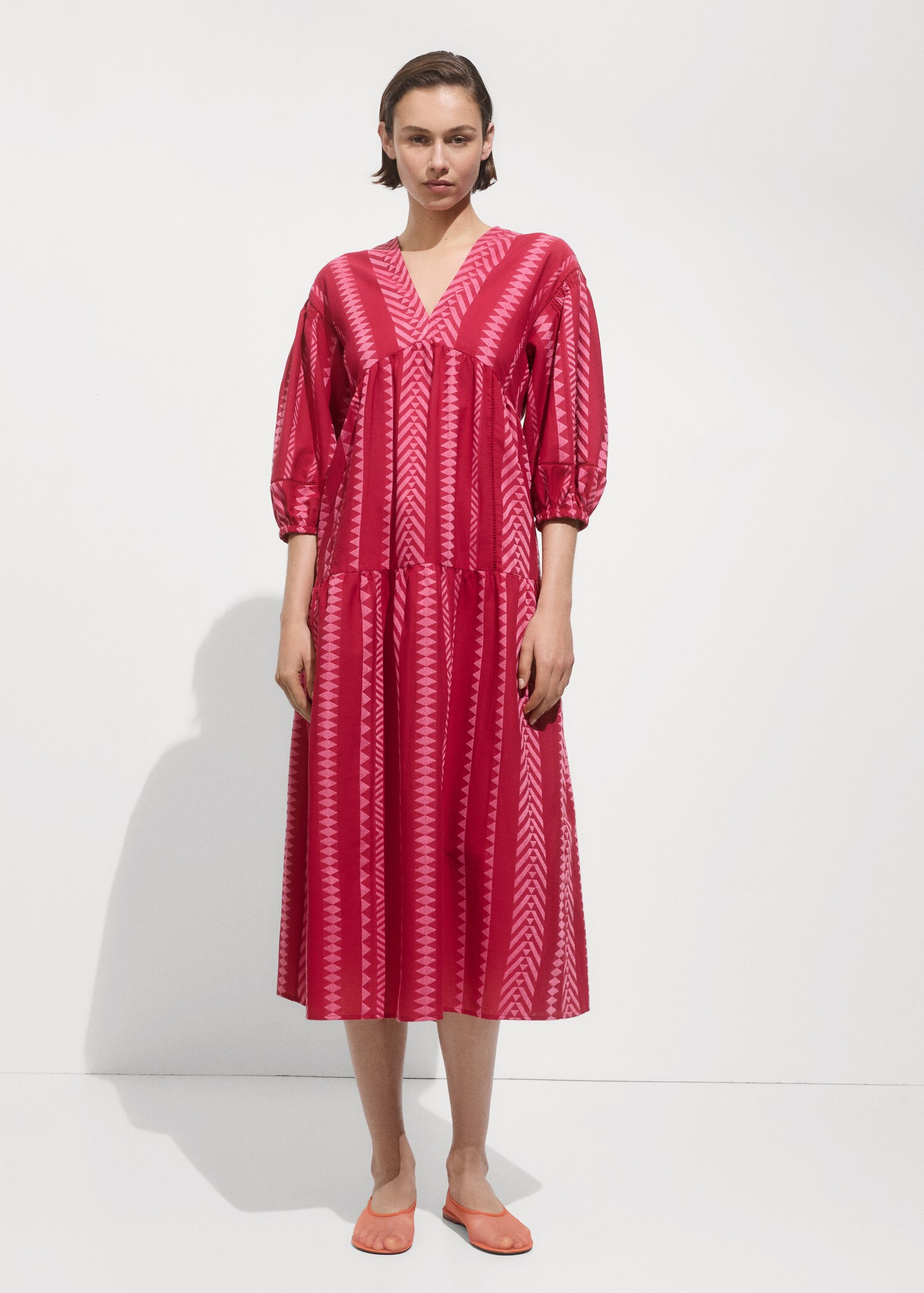 Robe midi en imprimé géométrique - Plan général