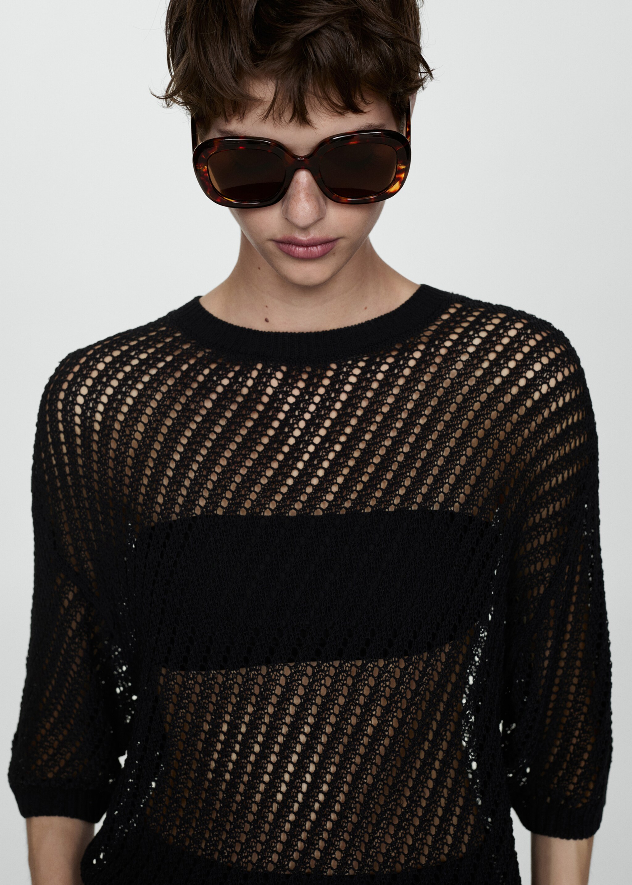 Lunettes de soleil monture plastique - Plan général