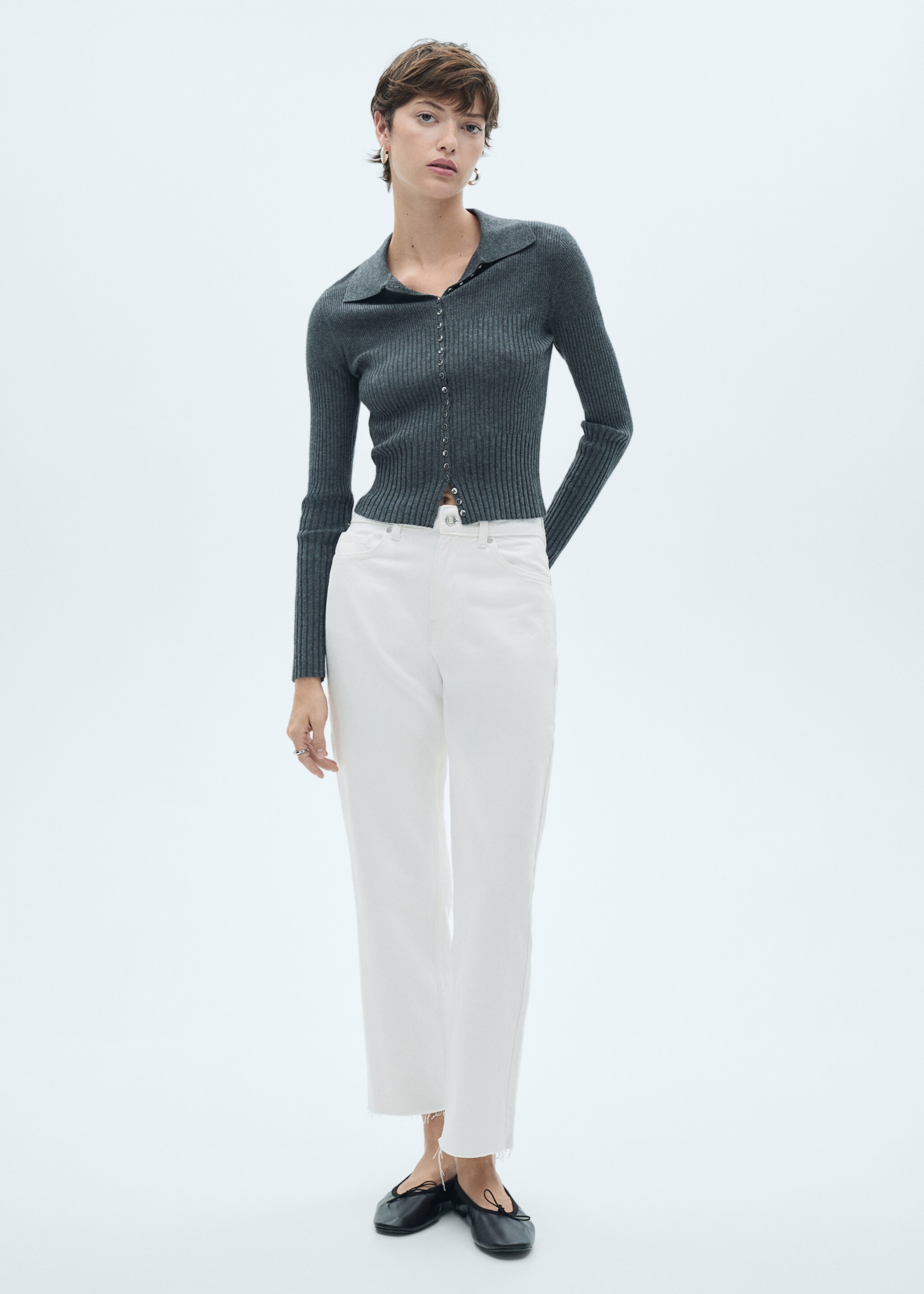 Blugi drepți cropped Blanca - Plan general