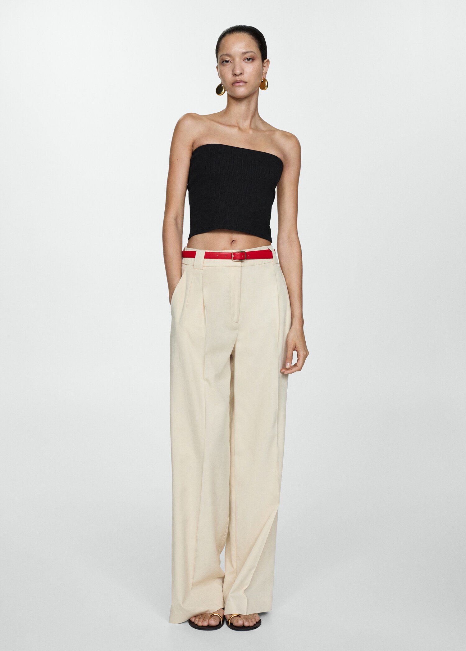Bavlněný bandeau top - Celkový náhled