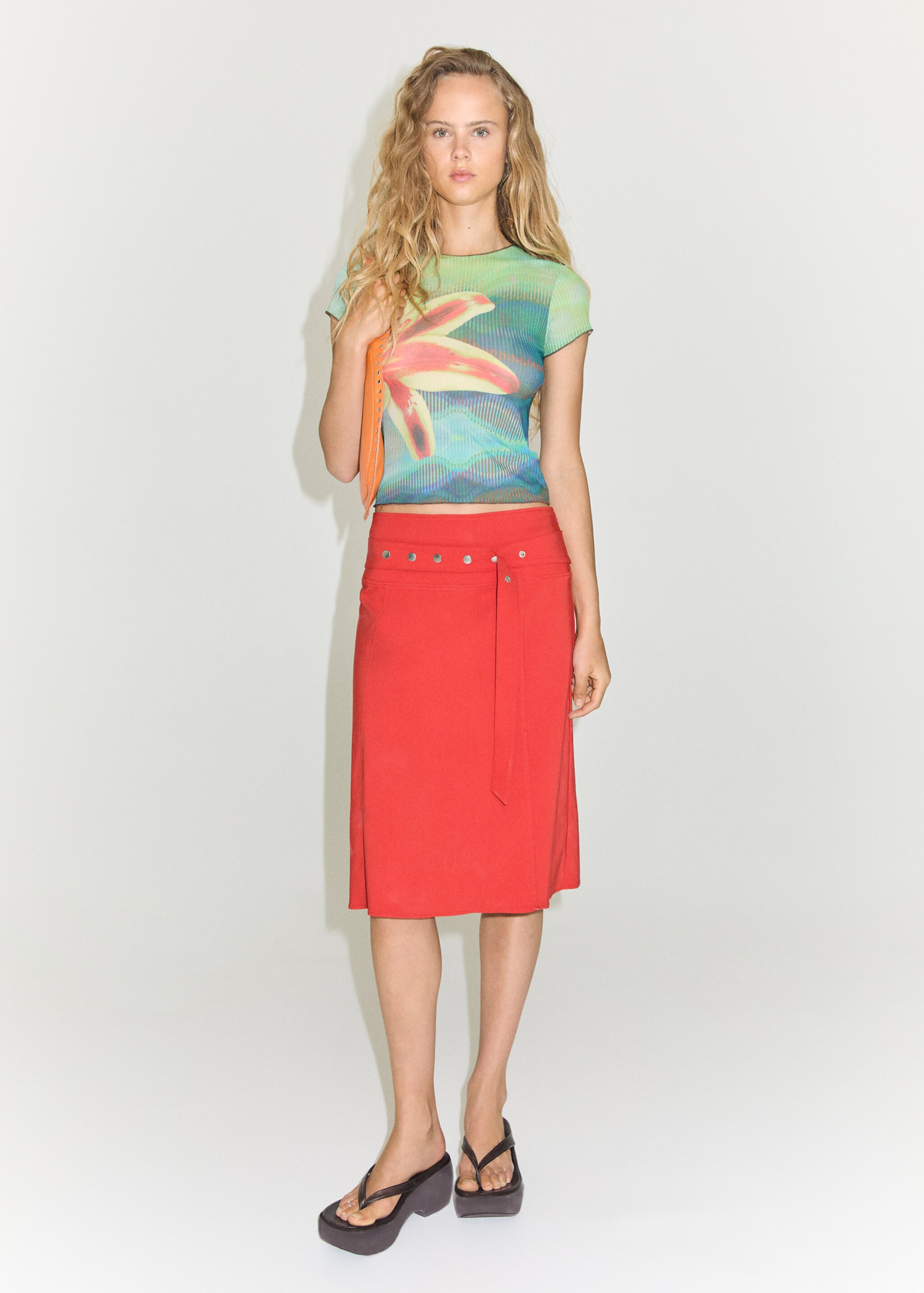 Printed flower T-shirt - General plane