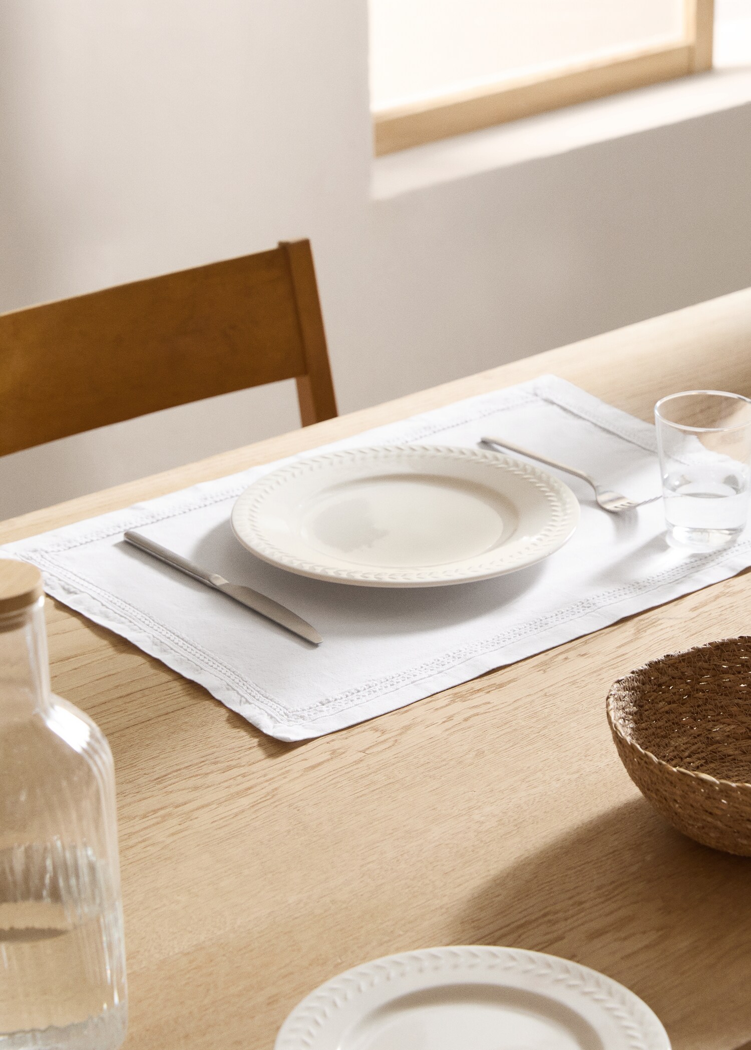 100% cotton lace placemat - General plane