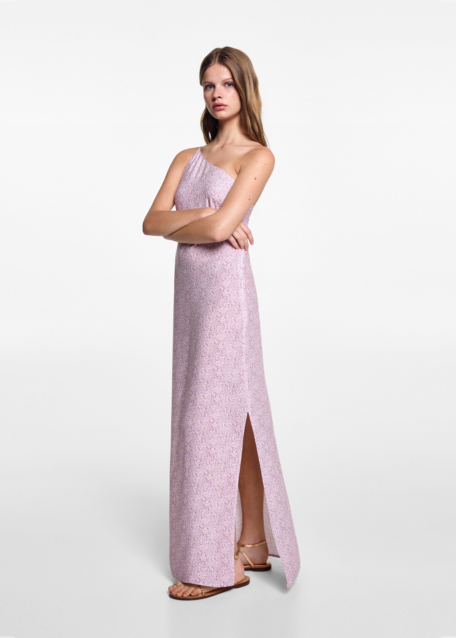 Robe asymétrique imprimée - Plan général
