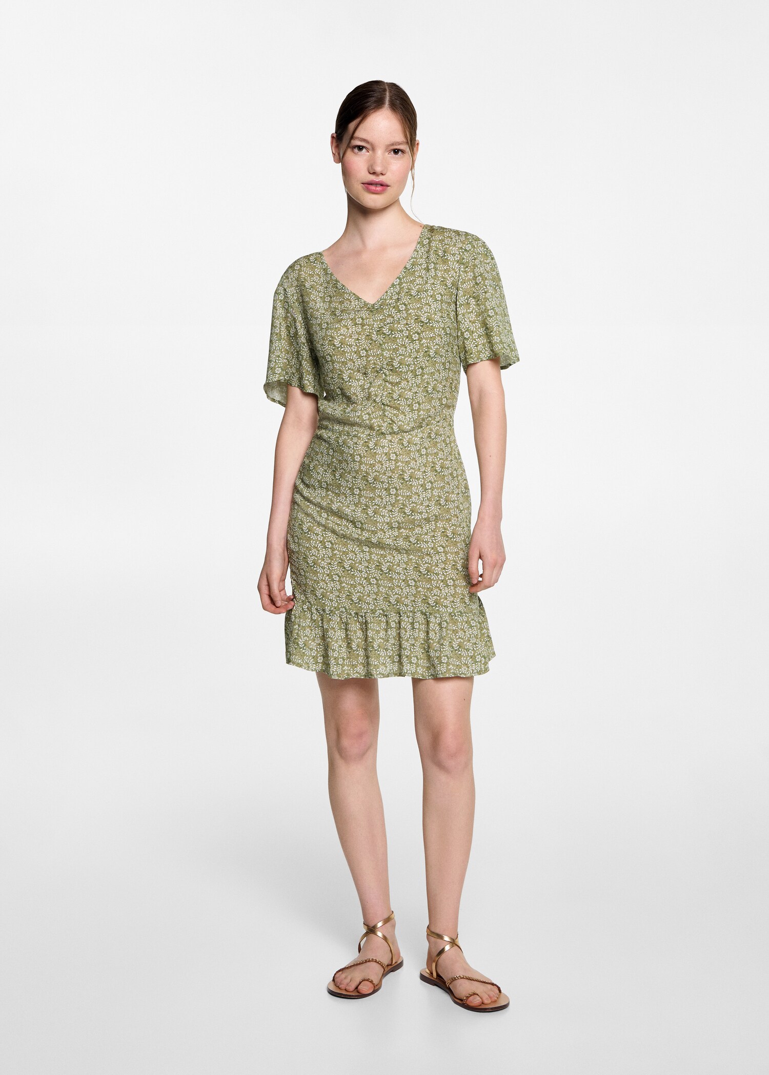 Robe à fleurs volantée - Plan général
