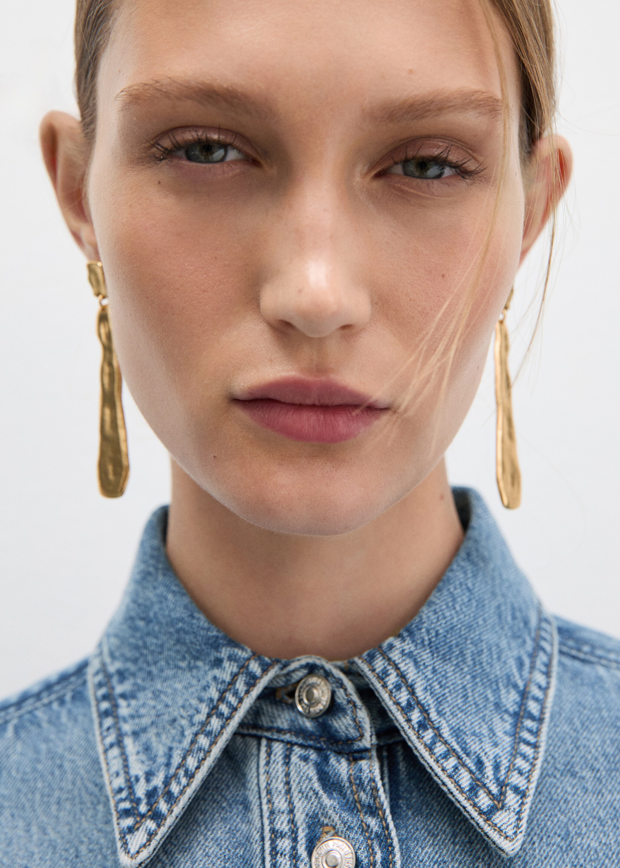 Pendientes largos irregulares - Plano general, Oro. Ref: 77052548-00.